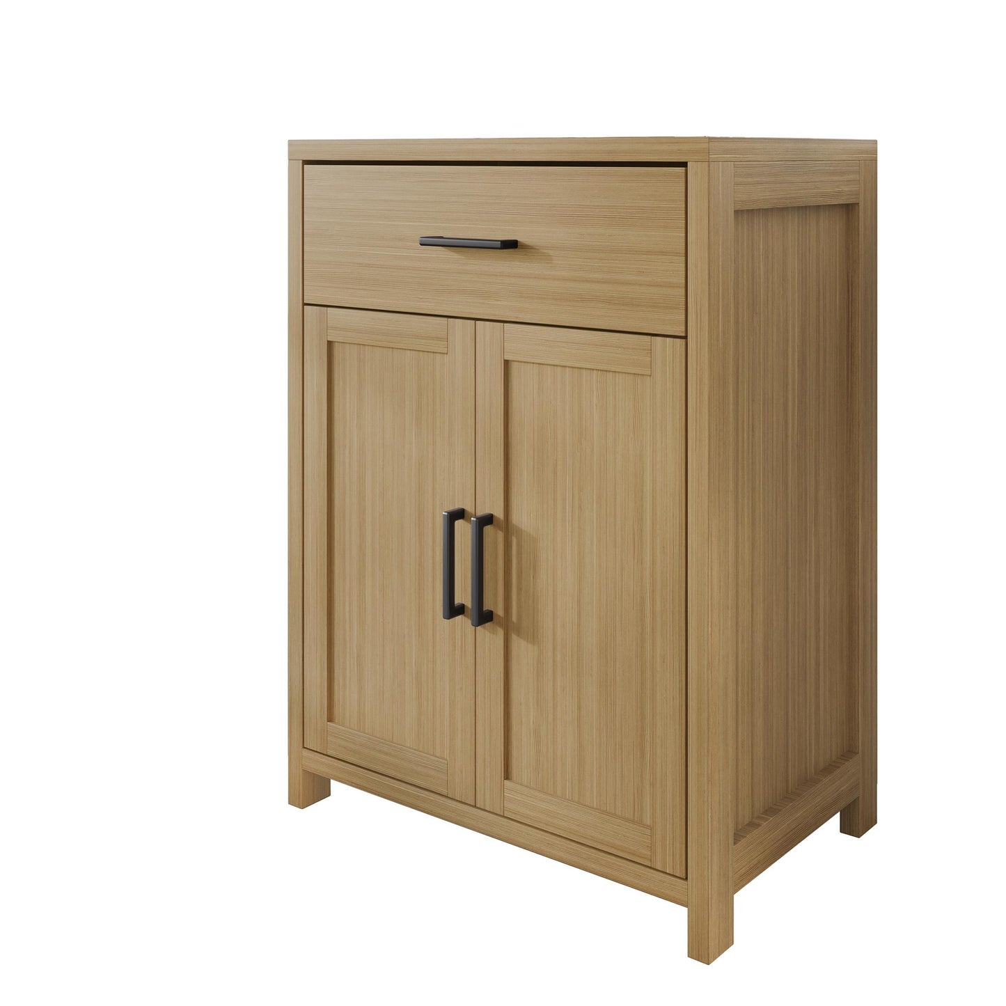 Nora Modern Wooden Cabinet with Drawer & Flat-Panel Doors