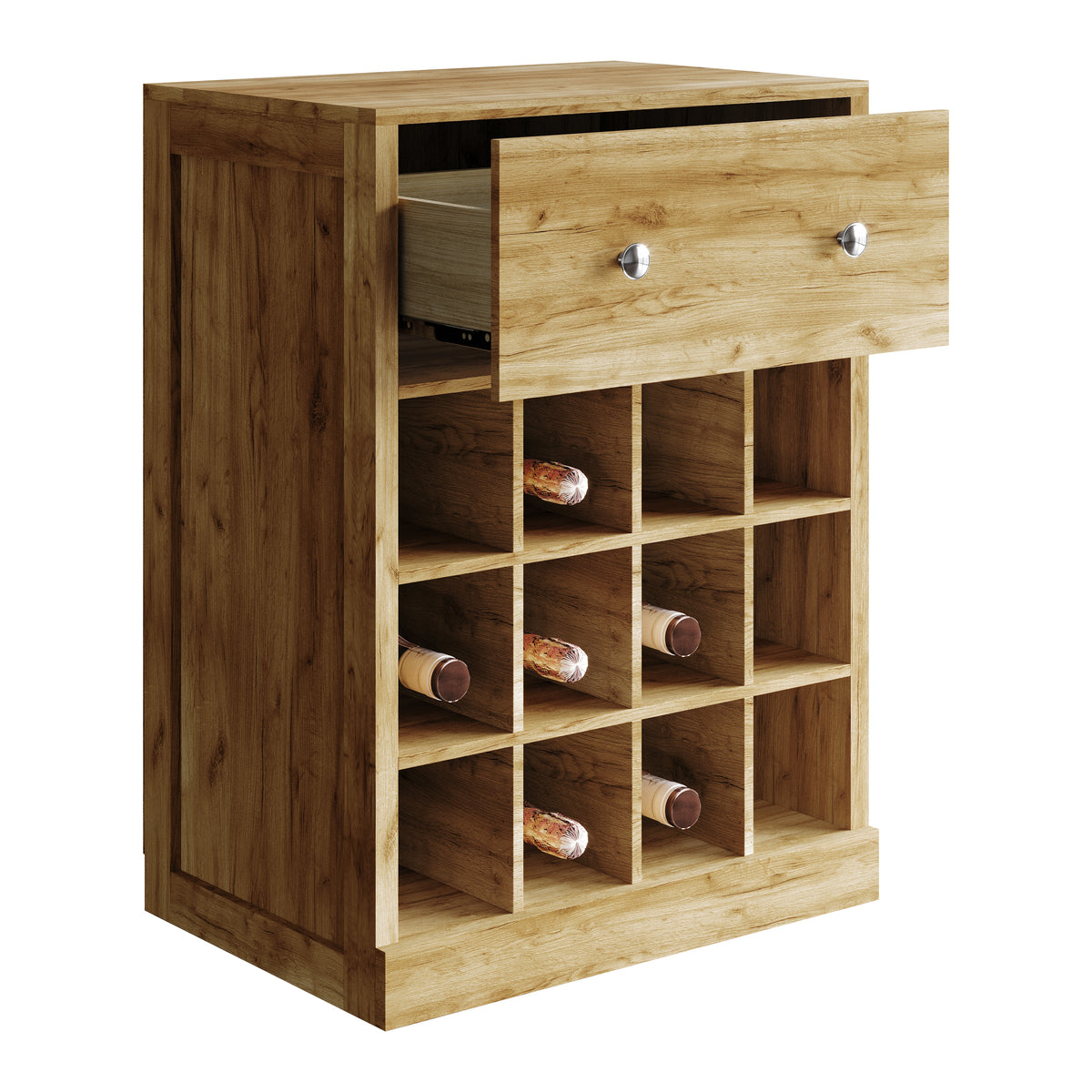 Sienna Drawer Cabinet with Wine Rack