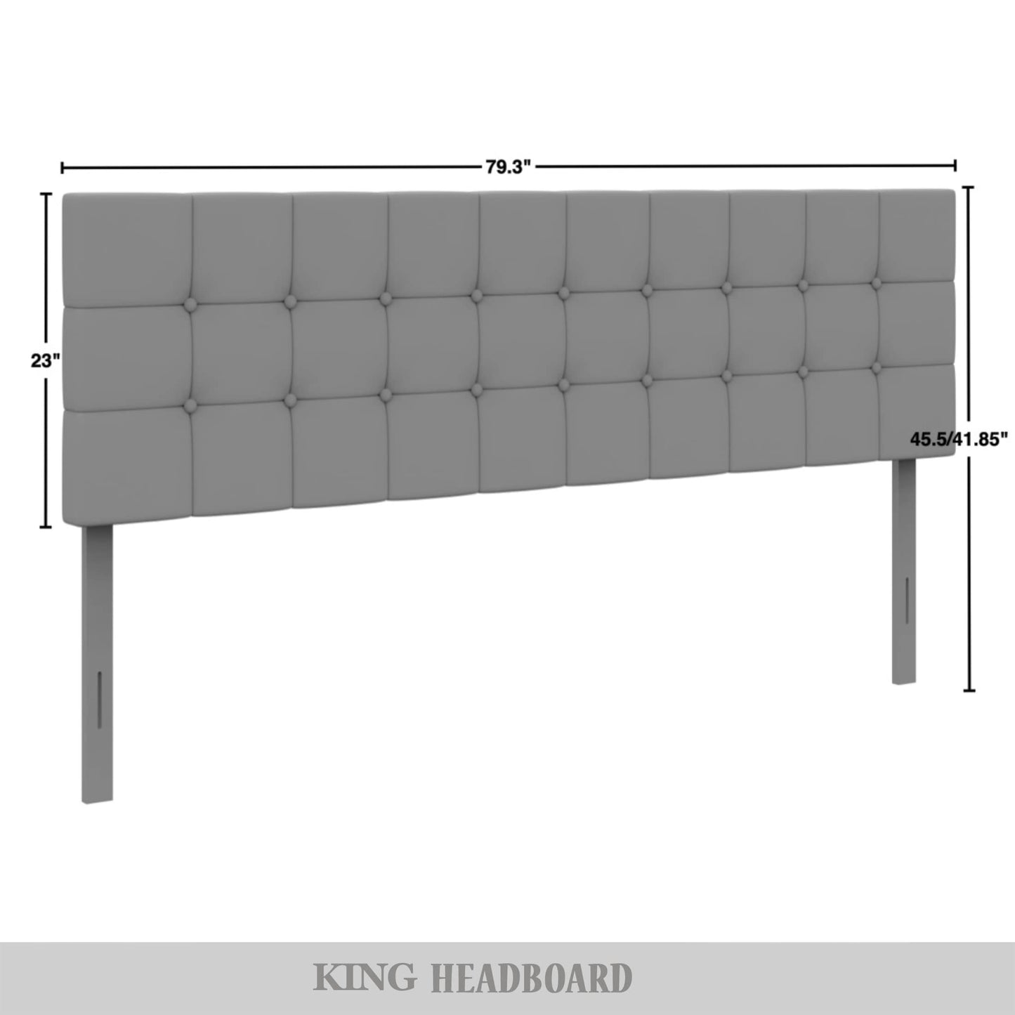 Raickett Button-Tufted Rectangle Upholstered Headboard