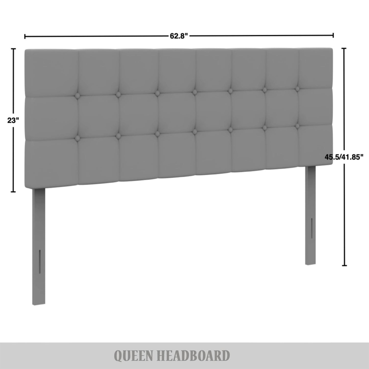 Raickett Button-Tufted Rectangle Upholstered Headboard