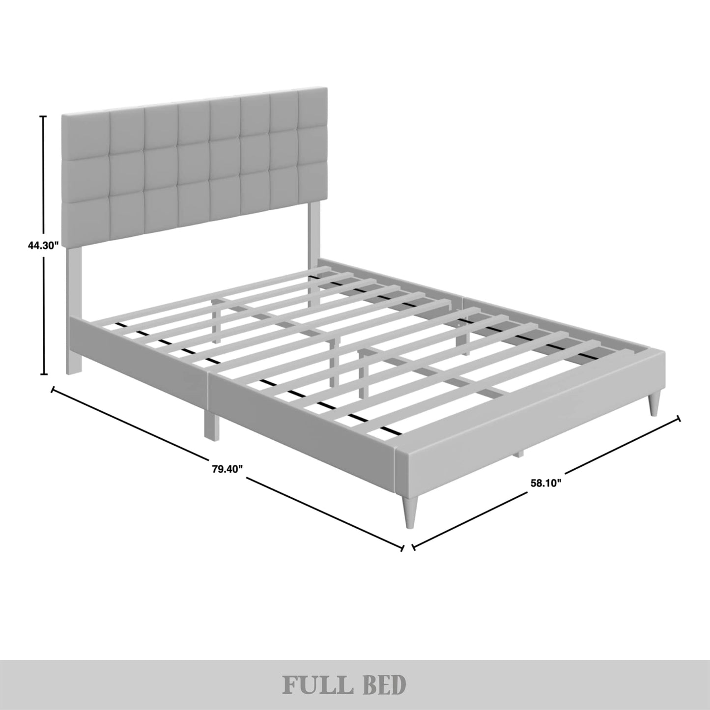 Kearn Clean-Lines Stitching Linen Upholstered Bed