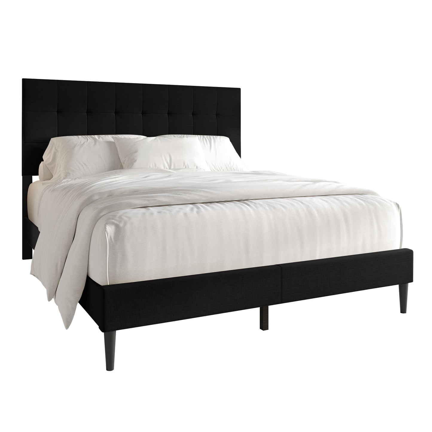 Kearn Clean-Lines Stitching Linen Upholstered Bed