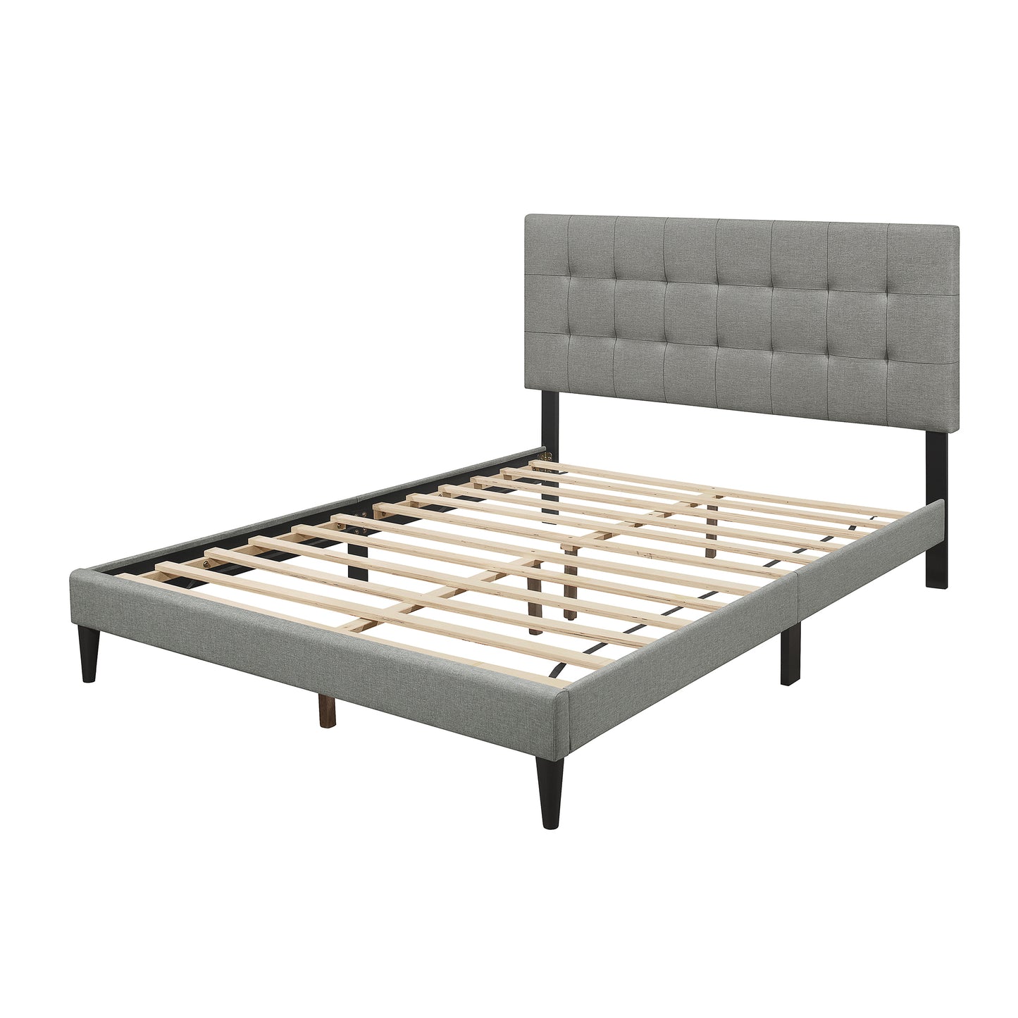 Kearn Clean-Lines Stitching Linen Upholstered Bed