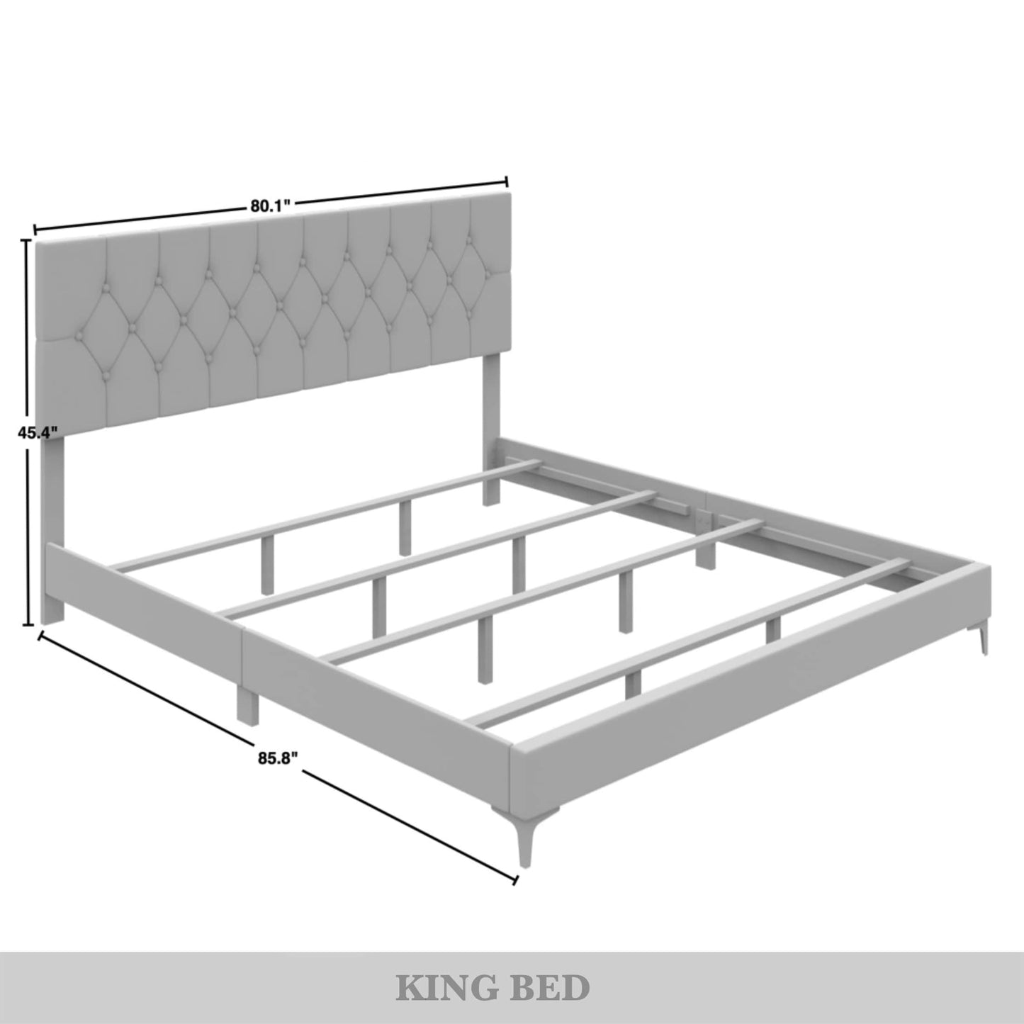 Gatsby Crystal Diamond Tufted Velvet Upholstered Bed with Storage Bench