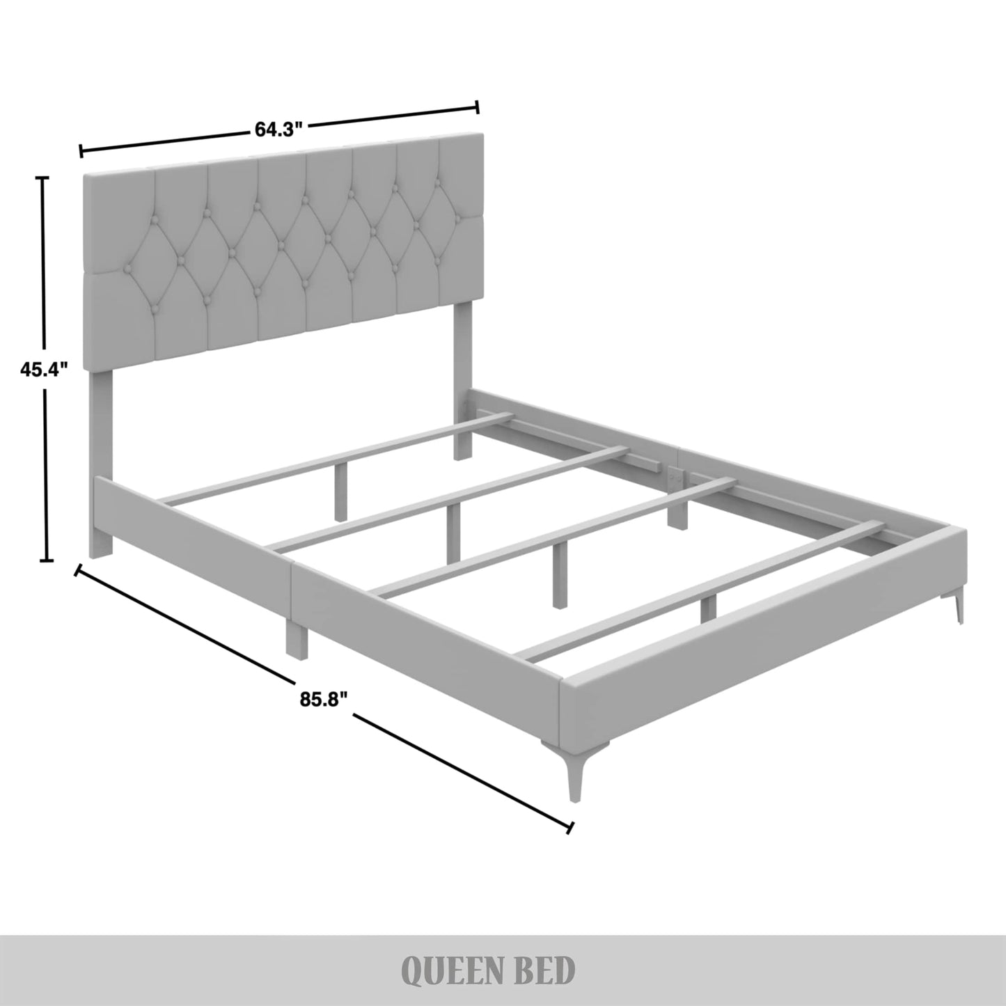 Gatsby Crystal Diamond Tufted Velvet Upholstered Bed with Storage Bench