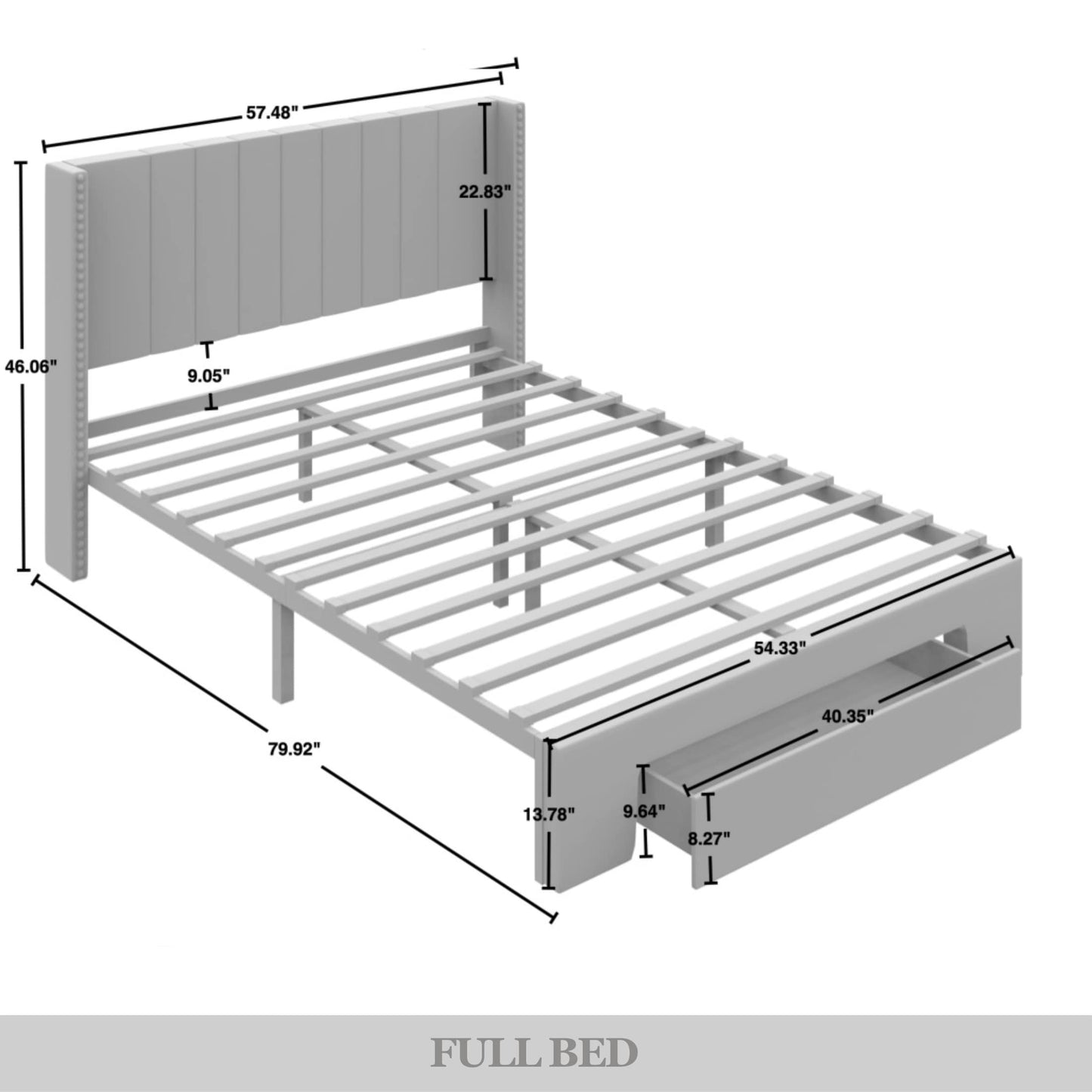 Georgia-Lee Velvet Wingback Tufted Upholstered Platform Storage Bed