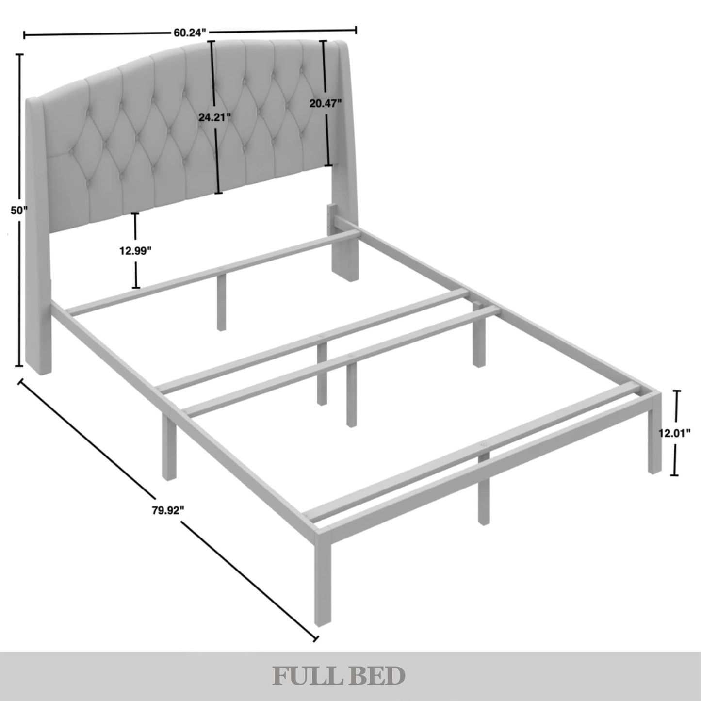 Rissie 3 Piece Bedroom Nightstands Set Classic Button Tufted Bed