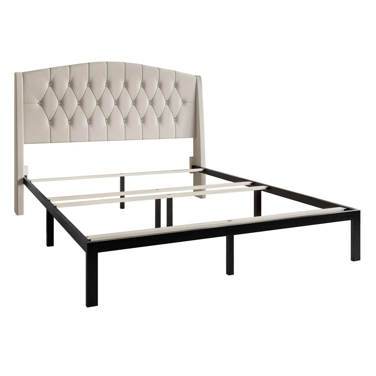 Rissie 3 Piece Bedroom Nightstands Set Classic Button Tufted Bed