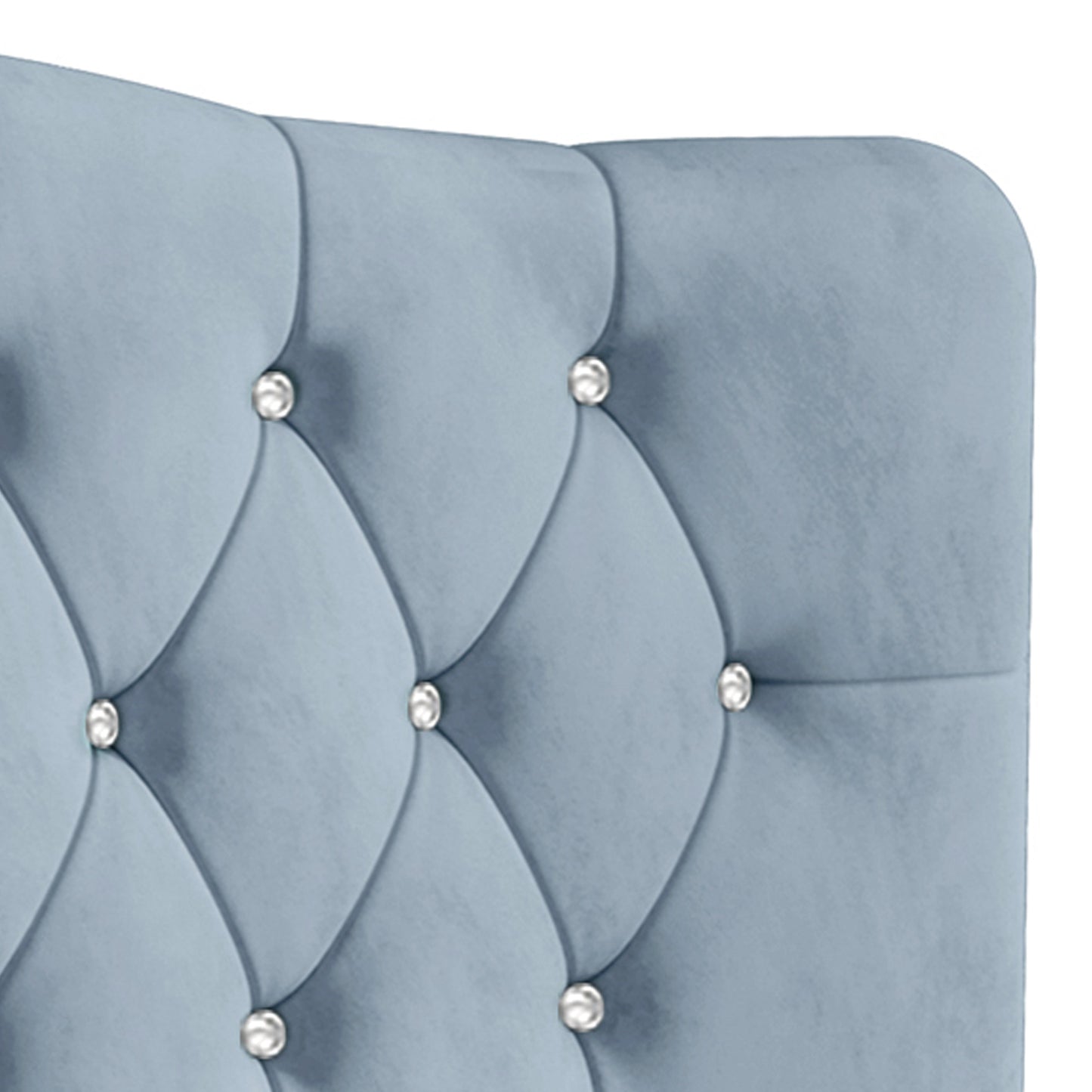 Dvante Velvet Button Tufted Curved Adjustable Headboard