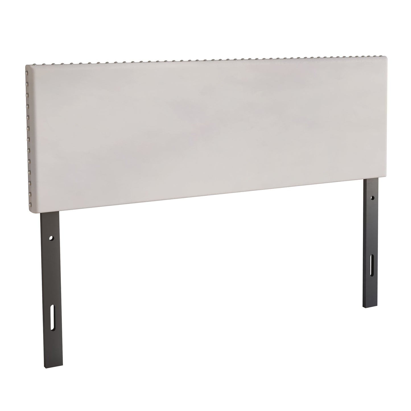Haawa Velvet Nailhead Trim Upholstered Adjustable Headboard