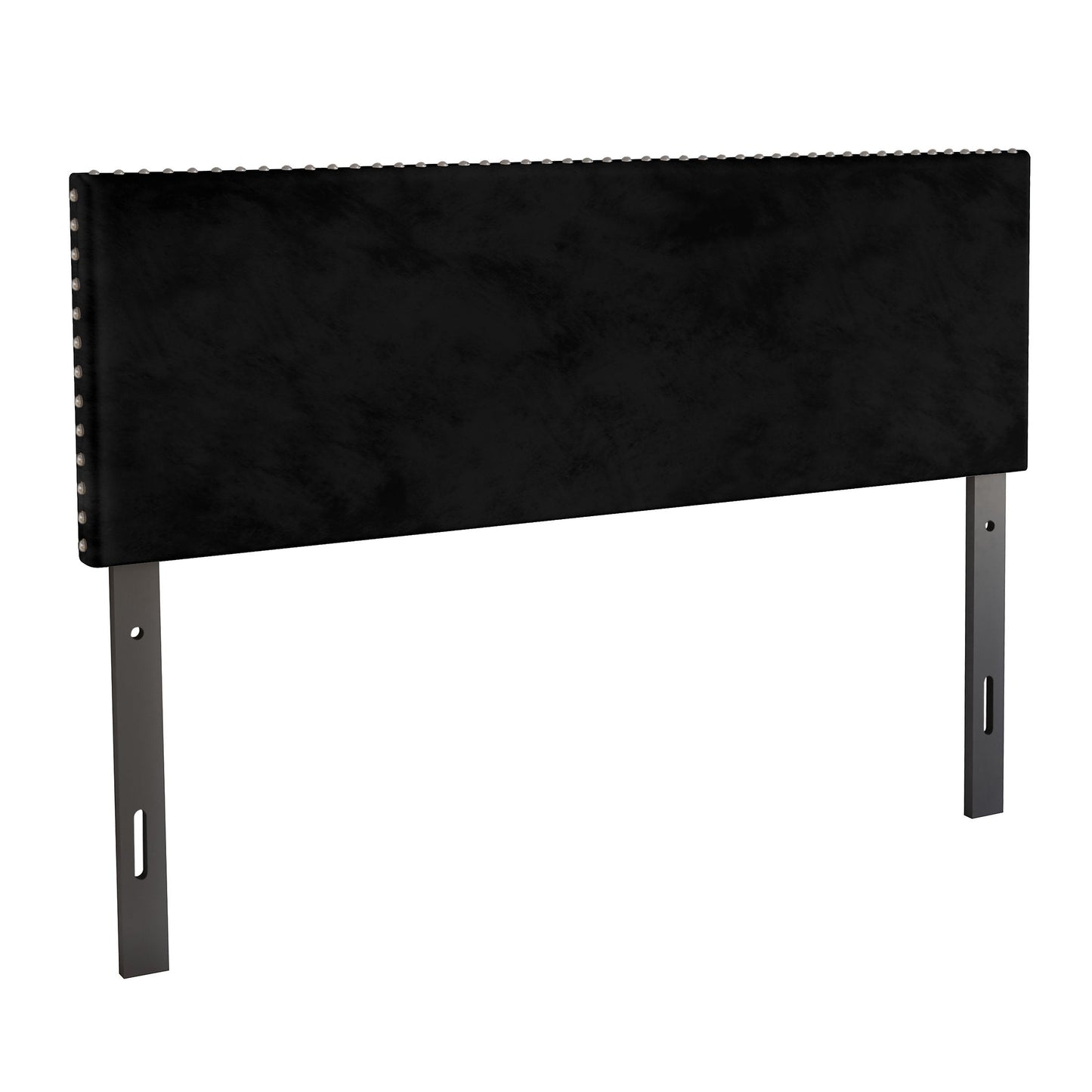 Haawa Velvet Nailhead Trim Upholstered Adjustable Headboard