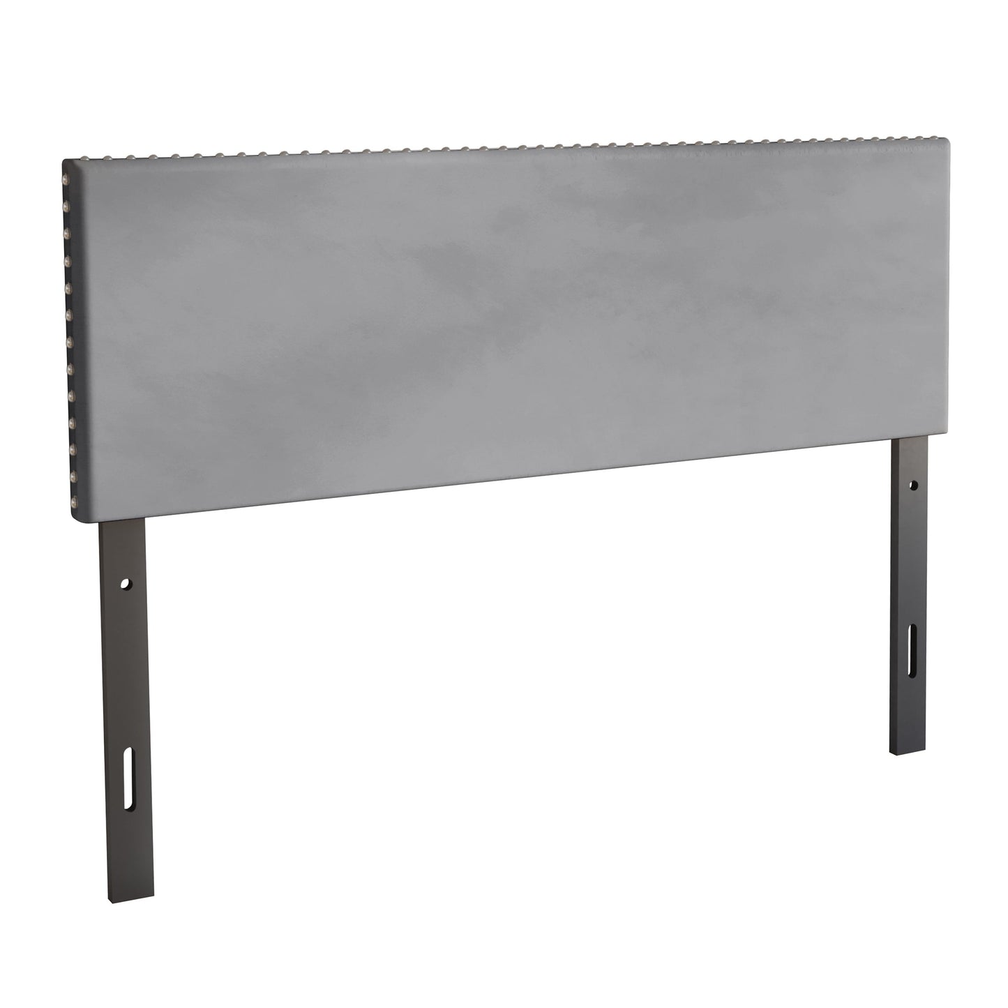 Haawa Velvet Nailhead Trim Upholstered Adjustable Headboard