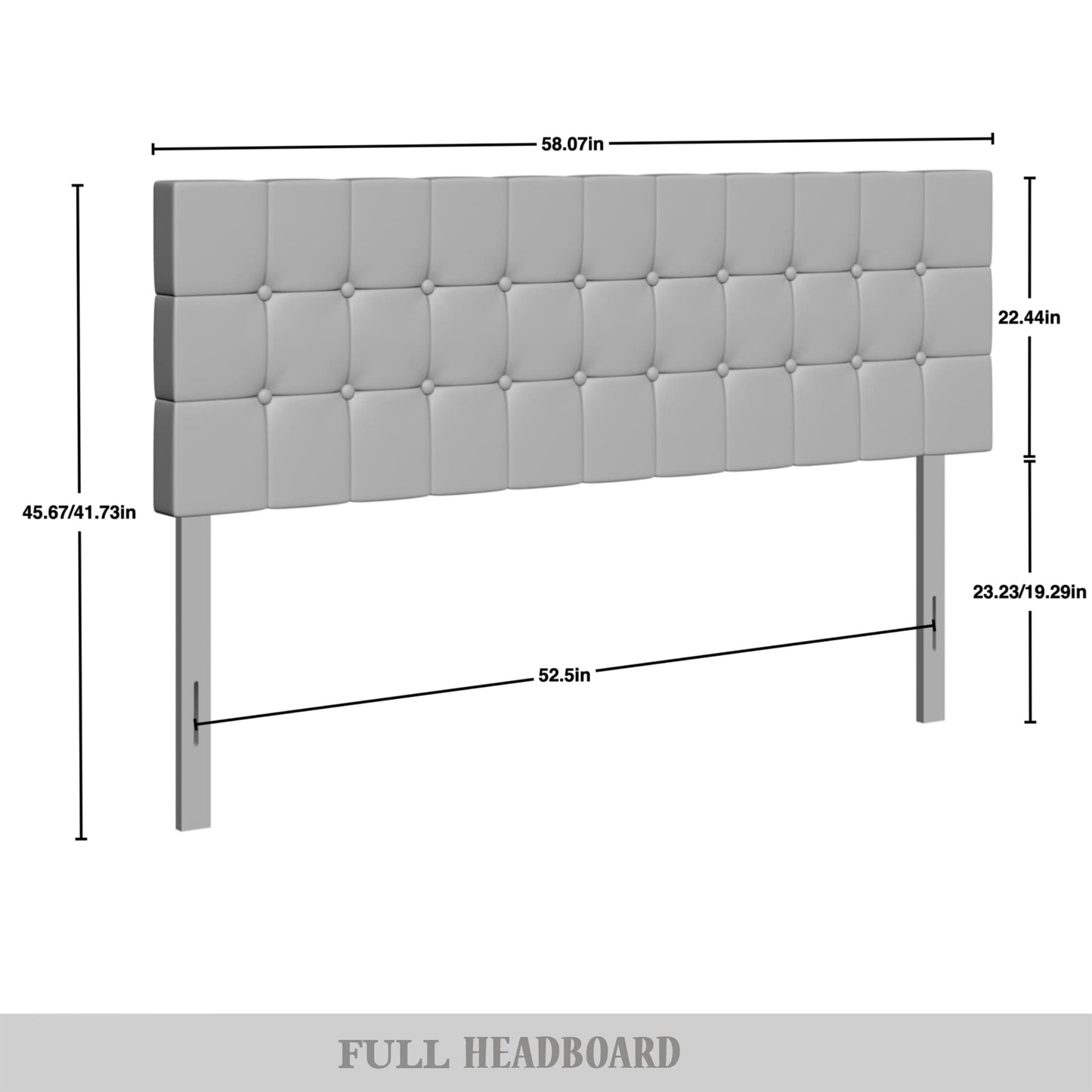 Jadeen Linen Button Tufted Upholstered Adjustable Headboard