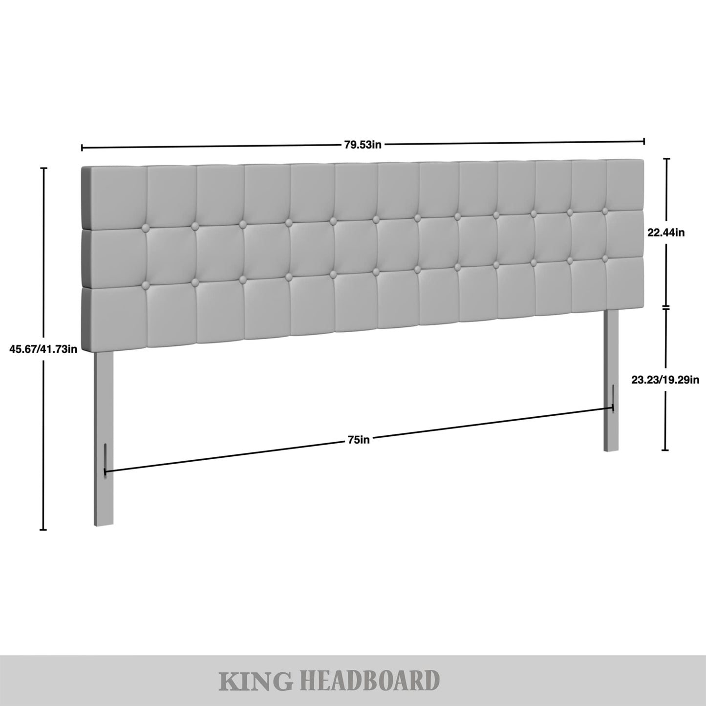 Jadeen Linen Button Tufted Upholstered Adjustable Headboard