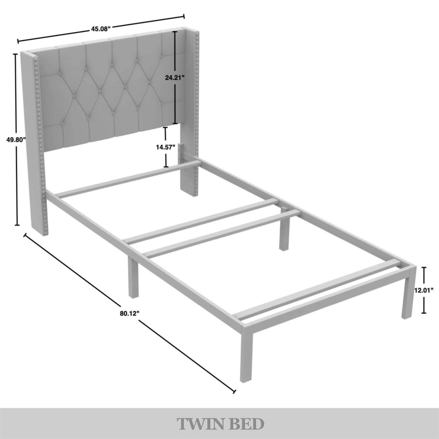 Ffyona Velvet Wingback Tufted Upholstered Bed