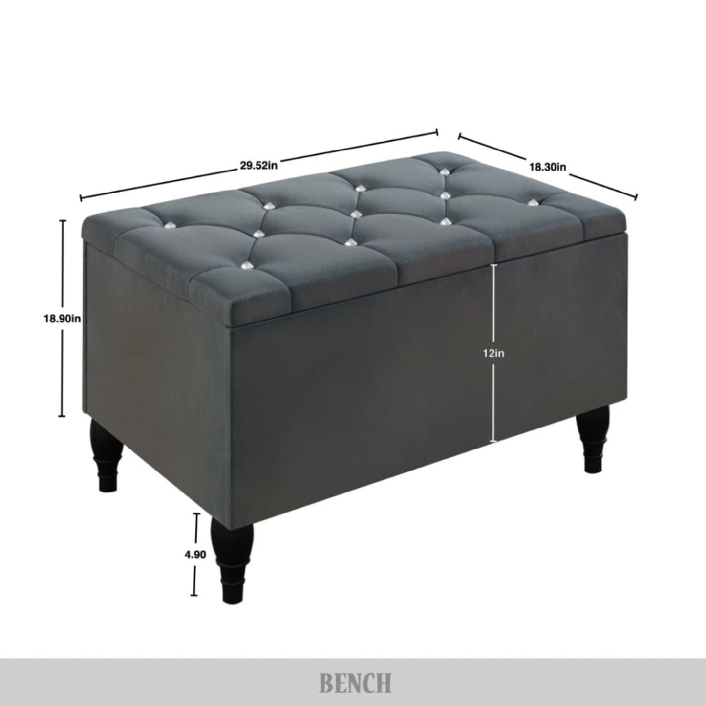 Falaq 2 Piece Bedroom Bench Set Velvet Wingback Upholstered Bed