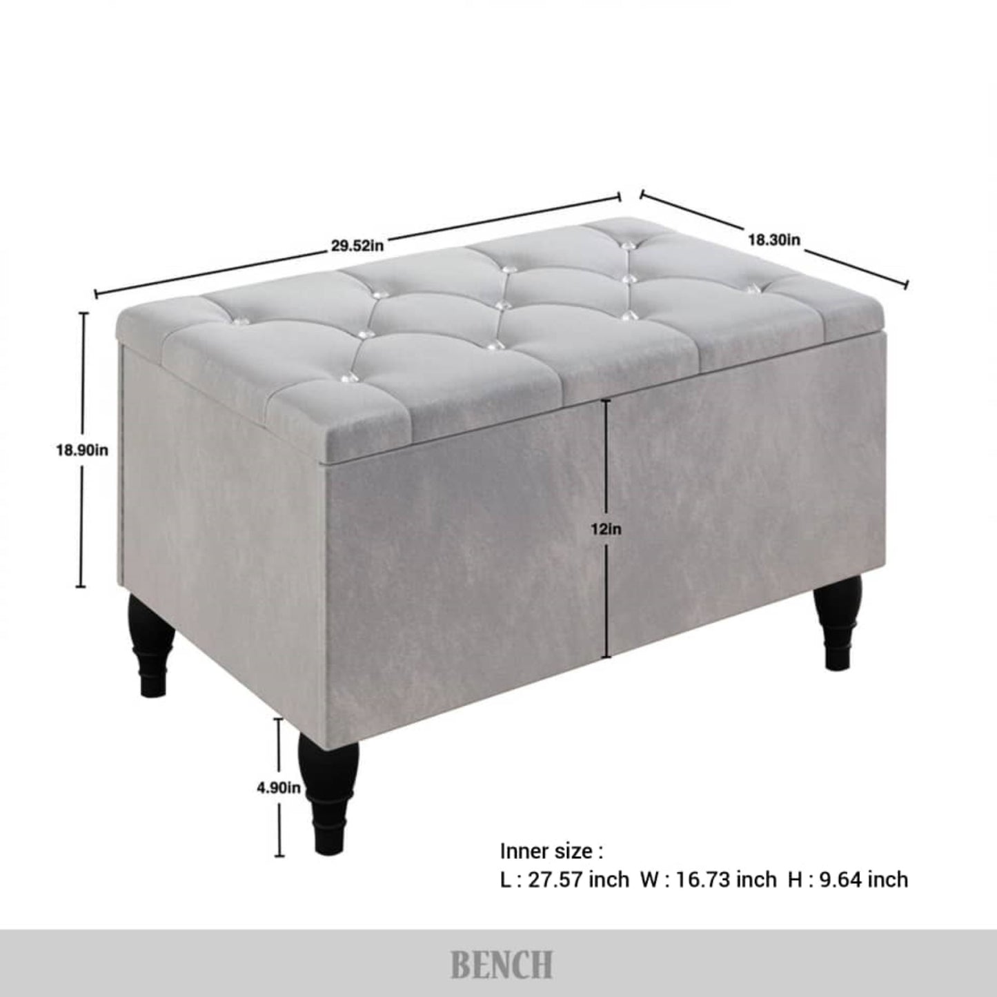 Falaq 2 Piece Bedroom Bench Set Velvet Wingback Upholstered Bed
