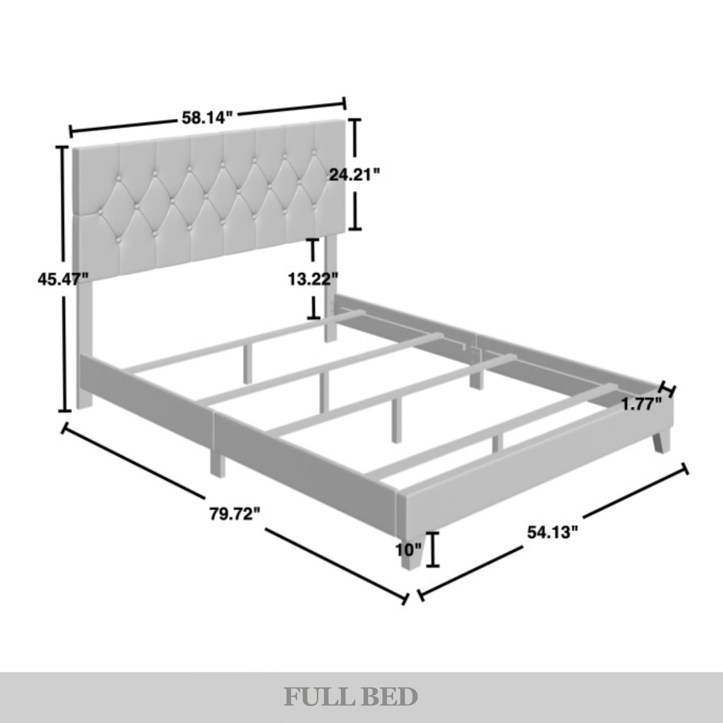 Rainsville Button Tufted Linen Upholstered Bed