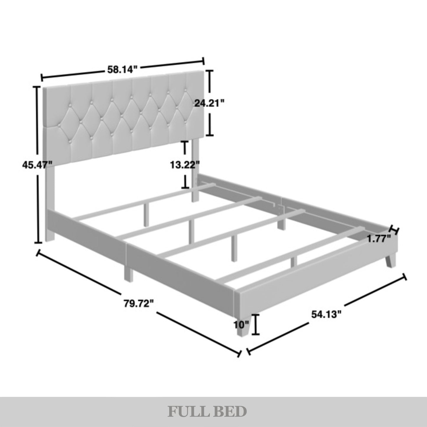 Rainsville Button Tufted Linen Upholstered Bed