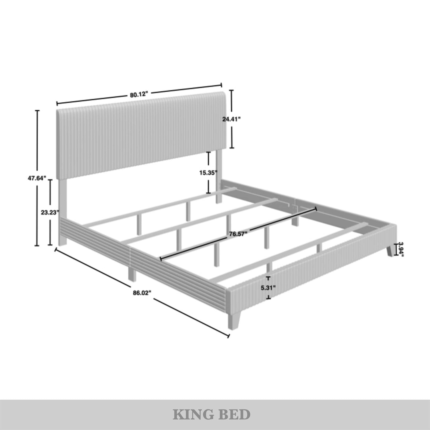 Pravesh and Chic Velvet Upholstered Bed