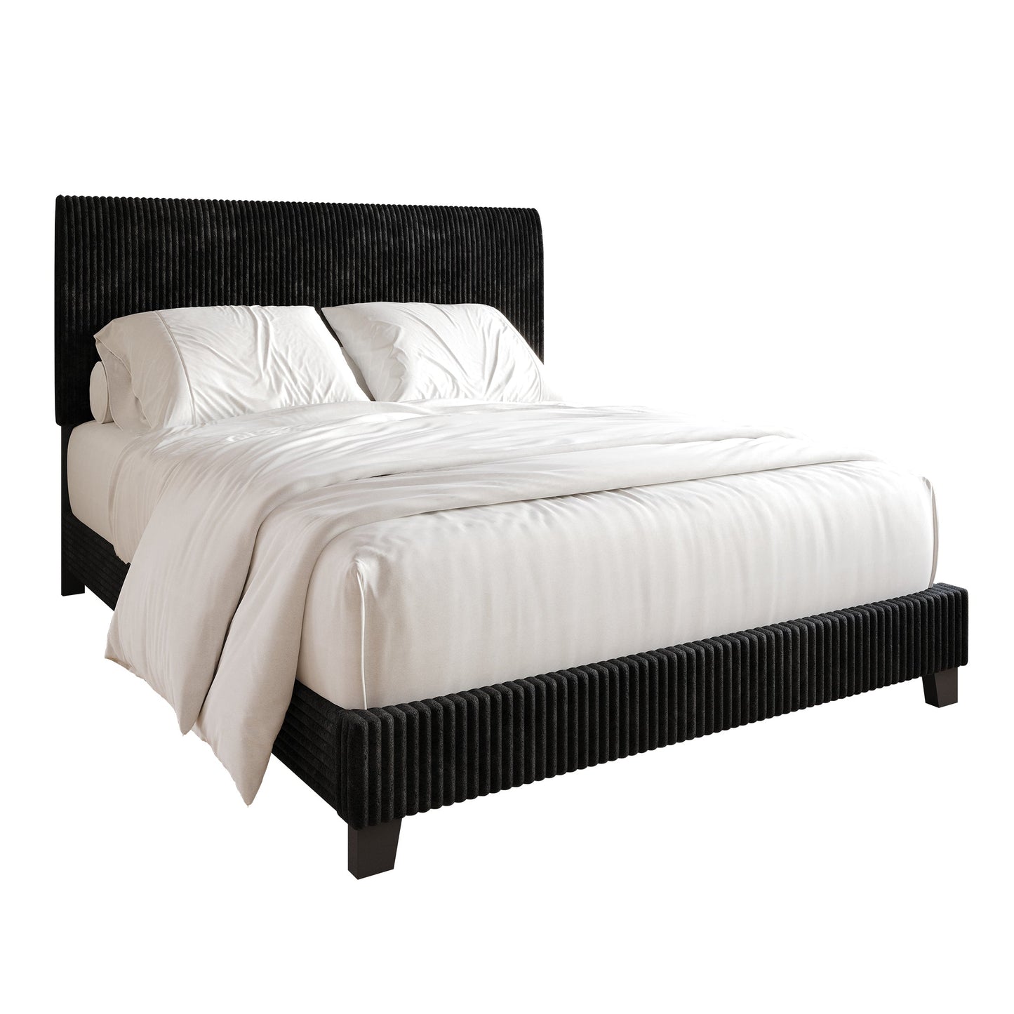 Pravesh and Chic Velvet Upholstered Bed