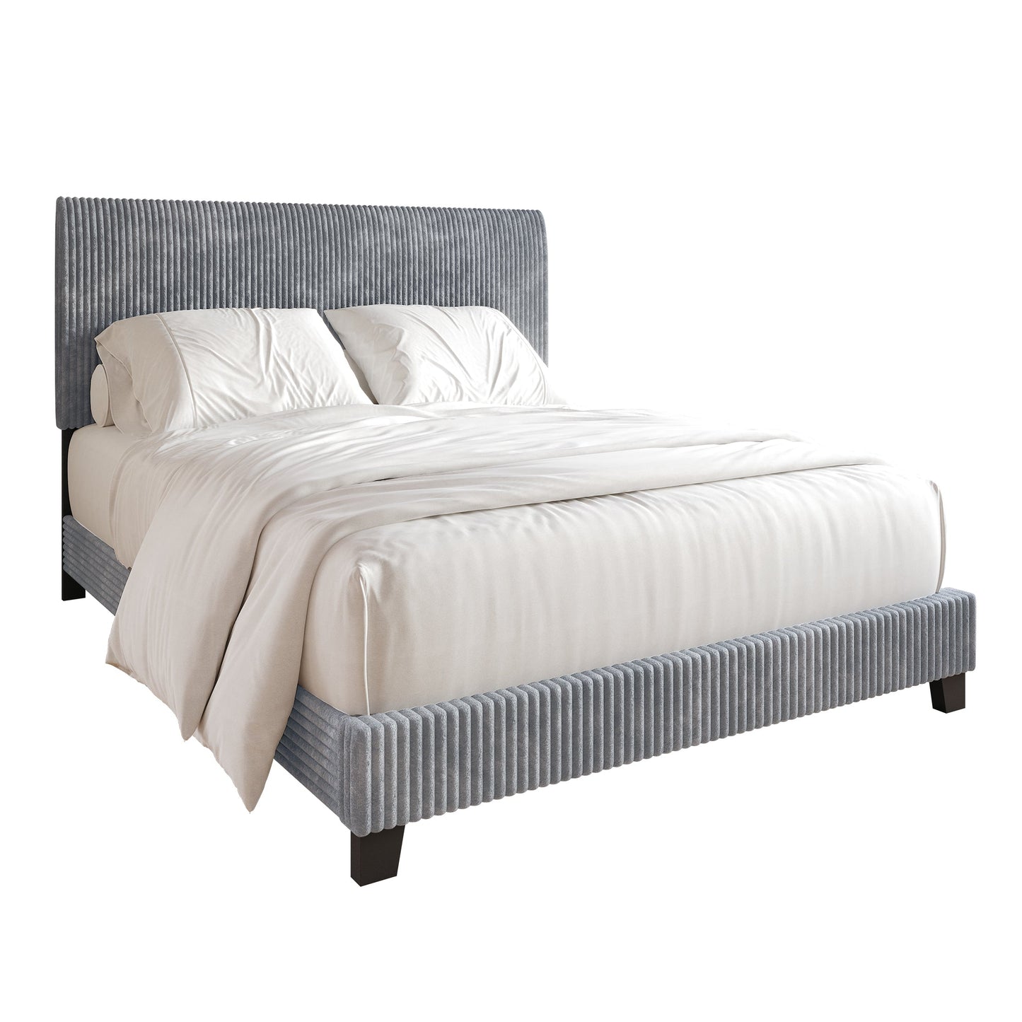 Pravesh and Chic Velvet Upholstered Bed
