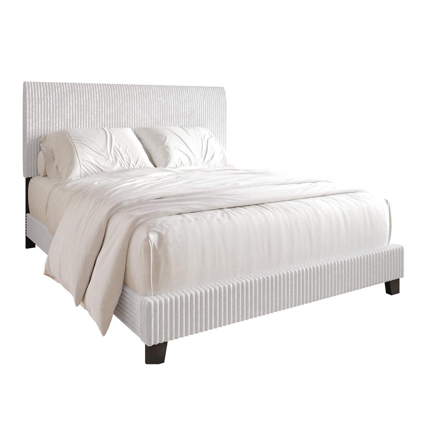Pravesh and Chic Velvet Upholstered Bed