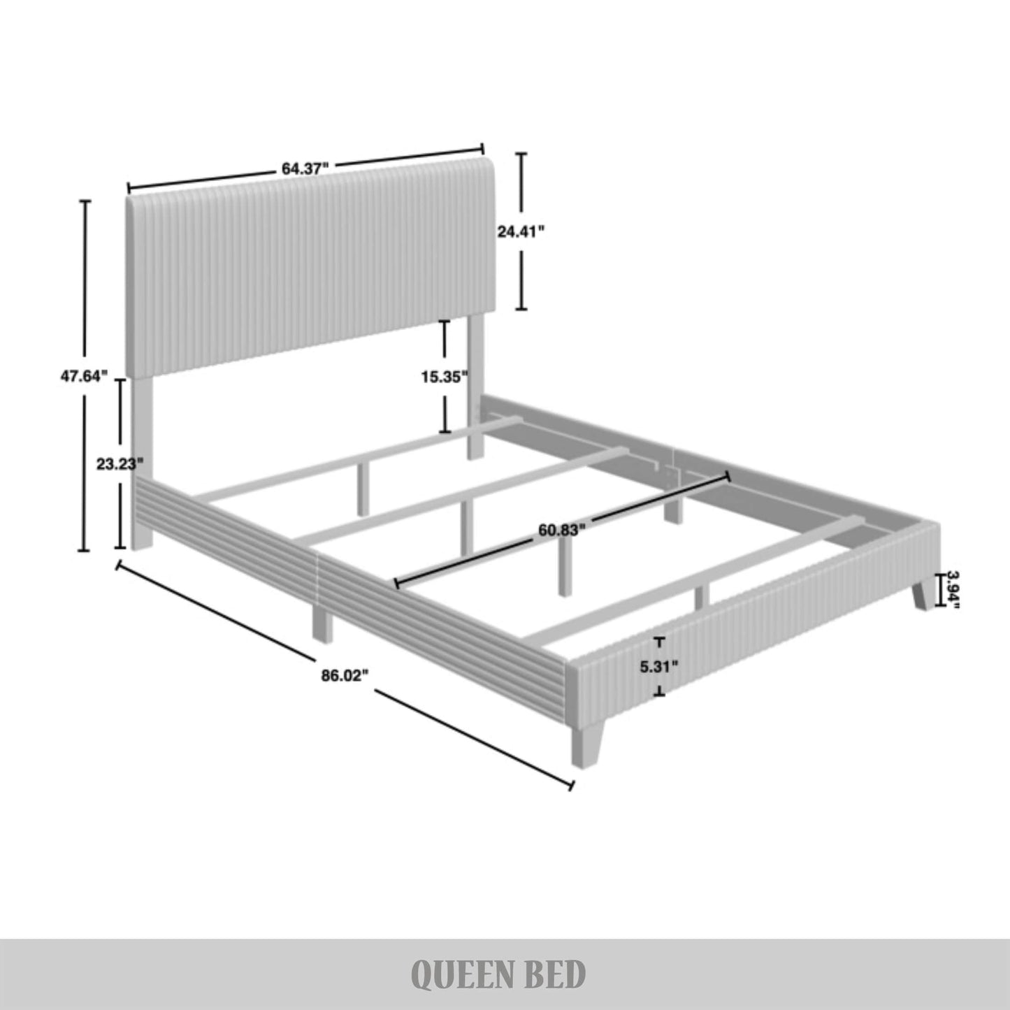 Pravesh and Chic Velvet Upholstered Bed