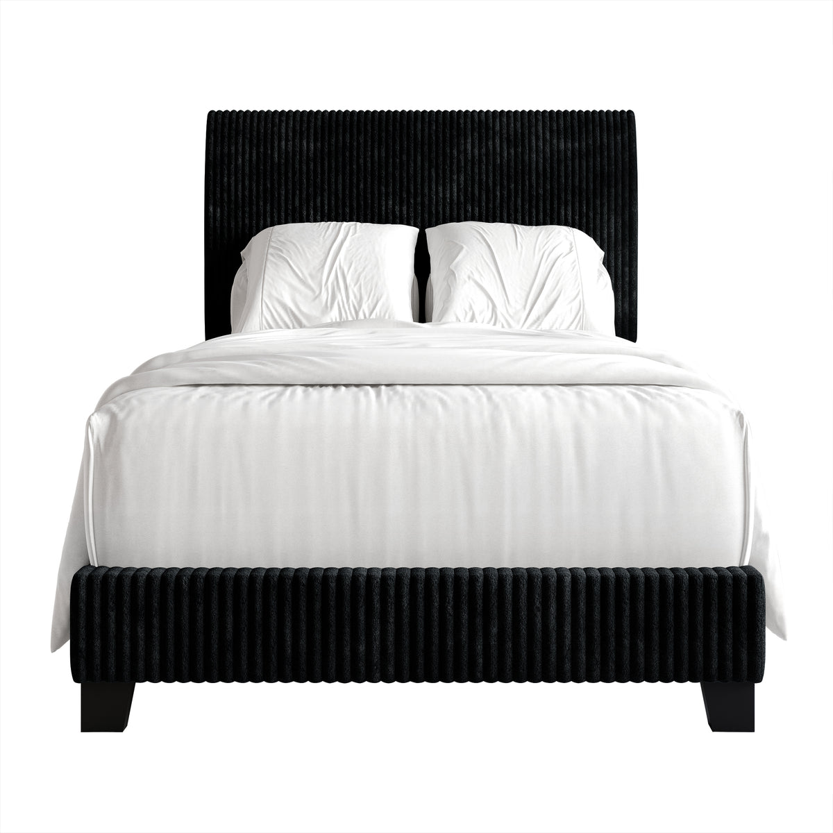 Pravesh and Chic Velvet Upholstered Bed