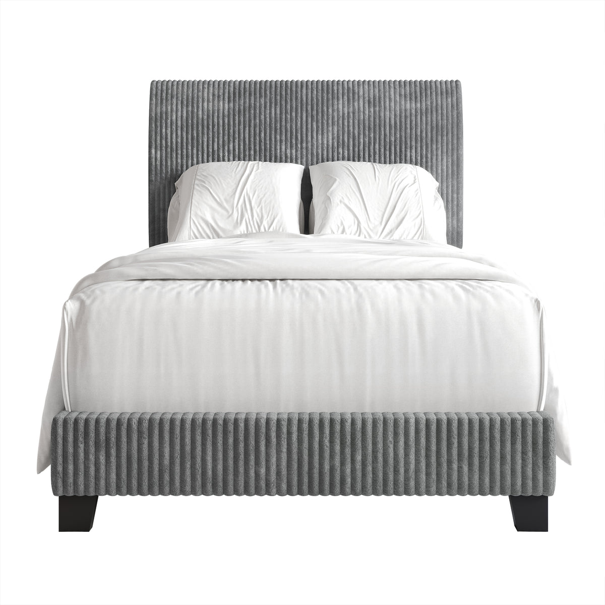 Pravesh and Chic Velvet Upholstered Bed