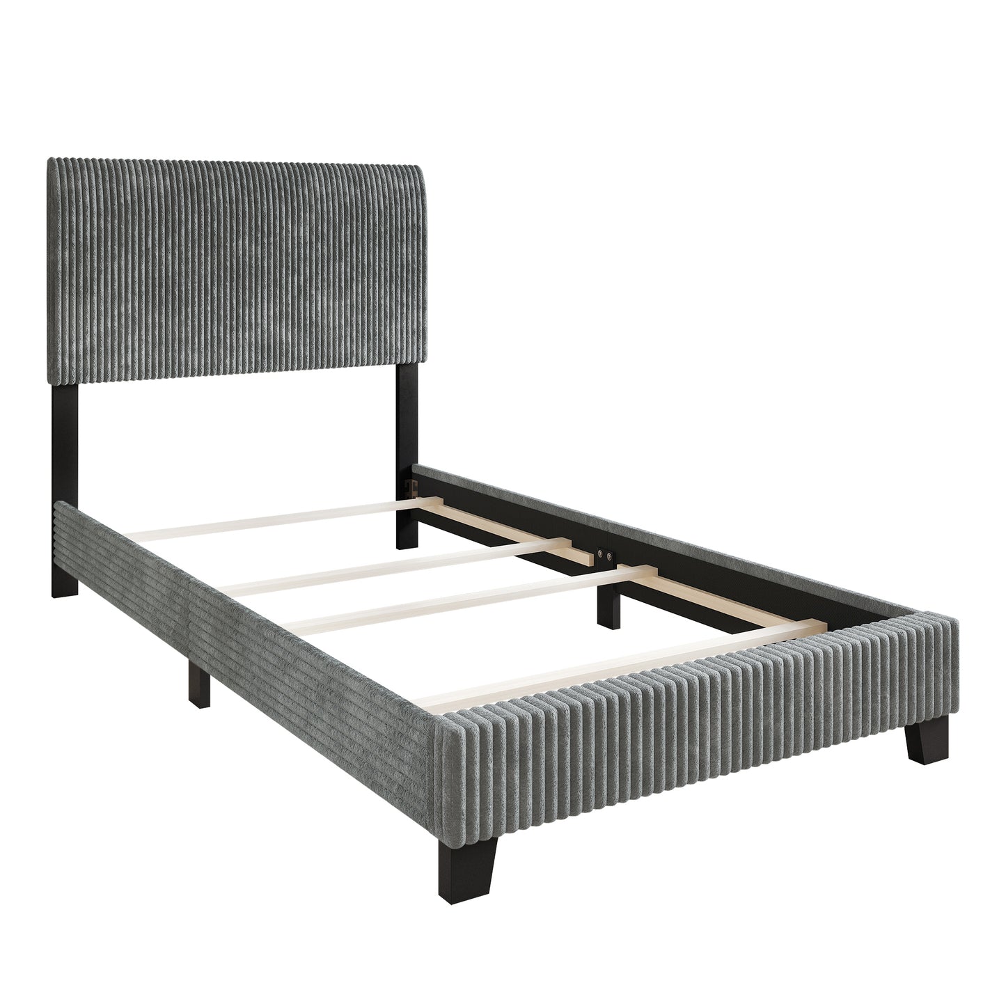Pravesh and Chic Velvet Upholstered Bed