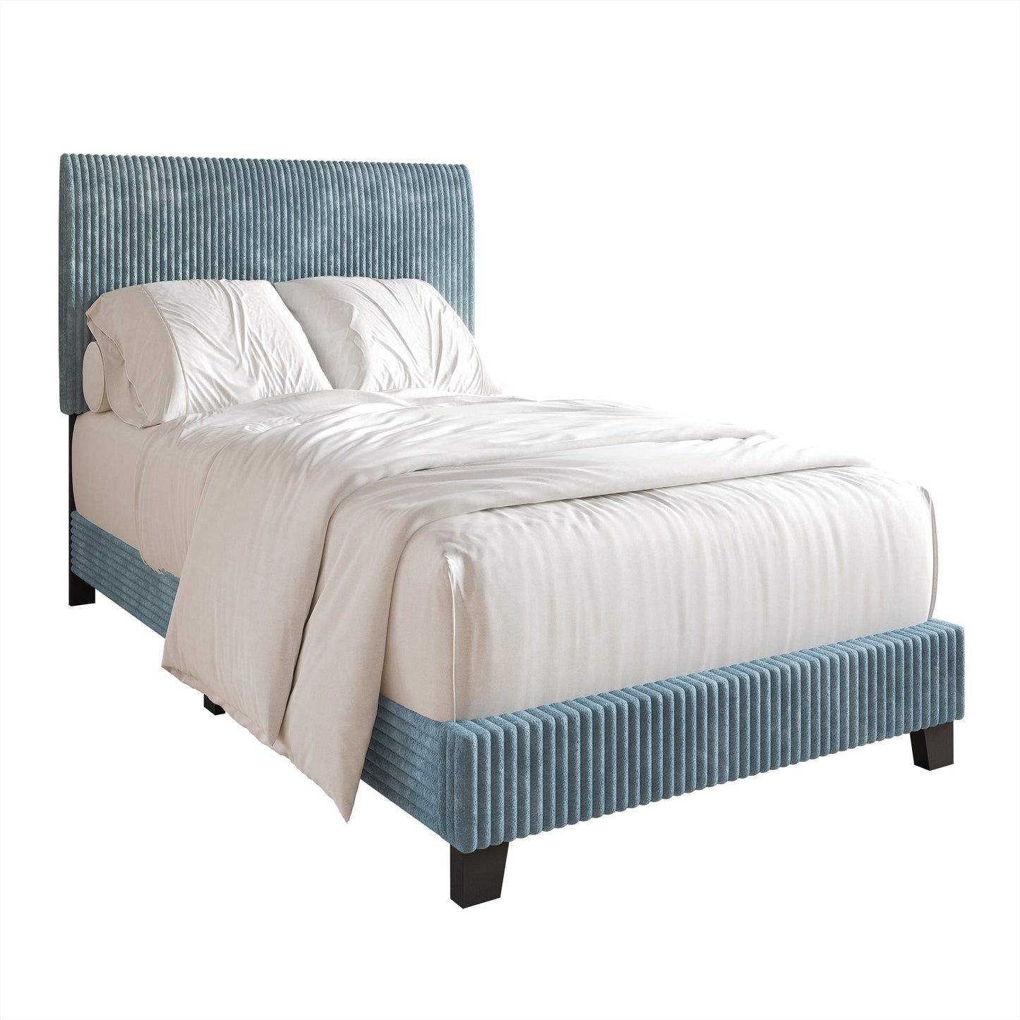 Pravesh and Chic Velvet Upholstered Bed