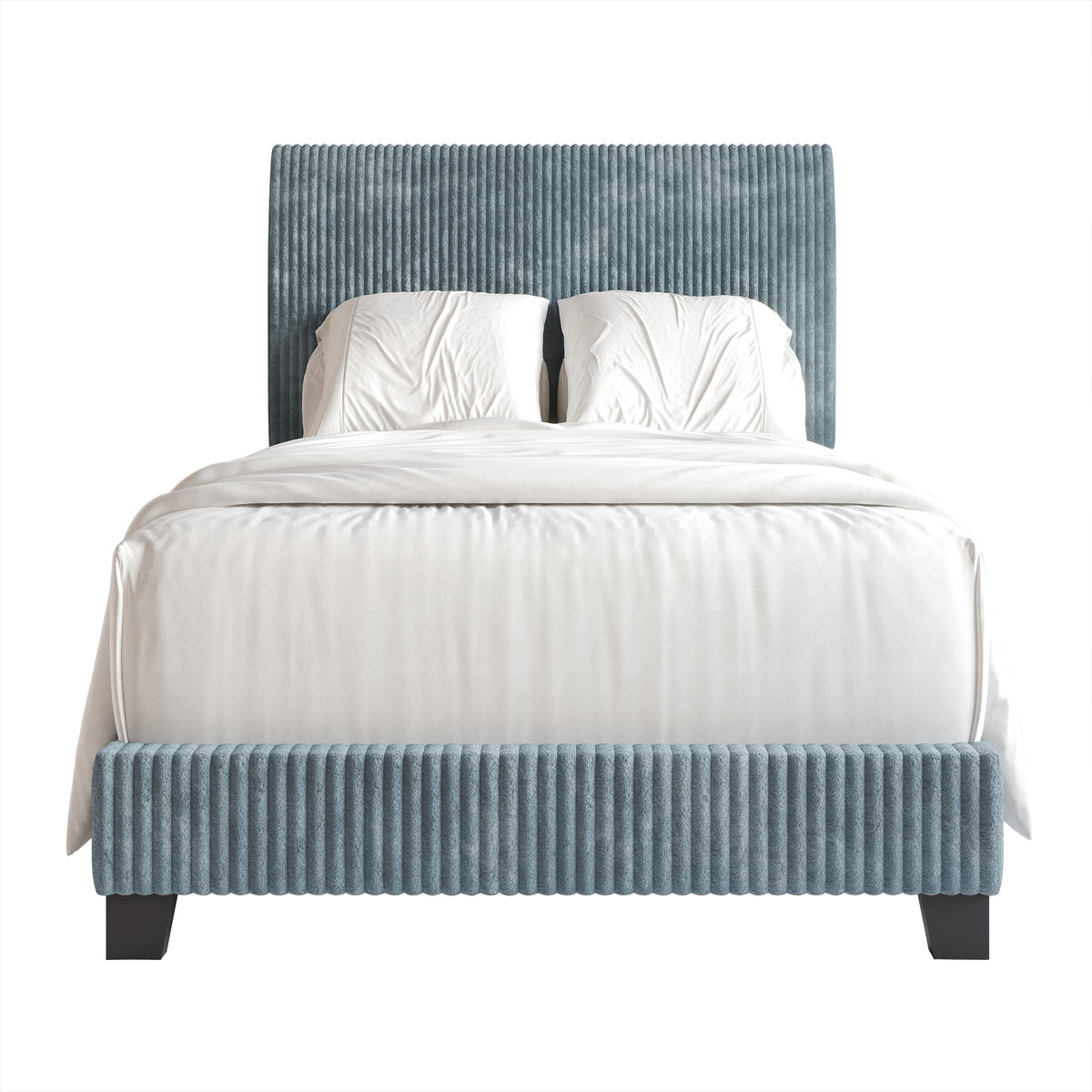 Pravesh and Chic Velvet Upholstered Bed