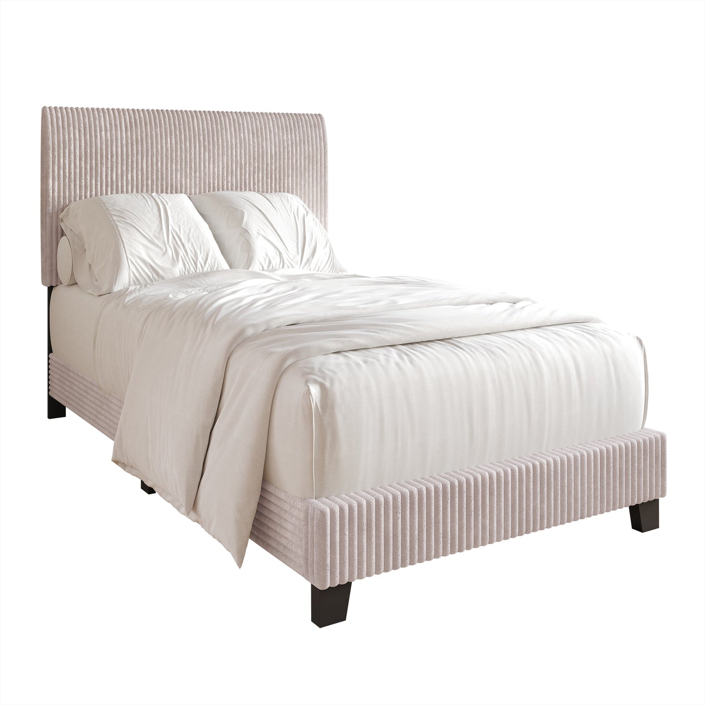 Pravesh and Chic Velvet Upholstered Bed
