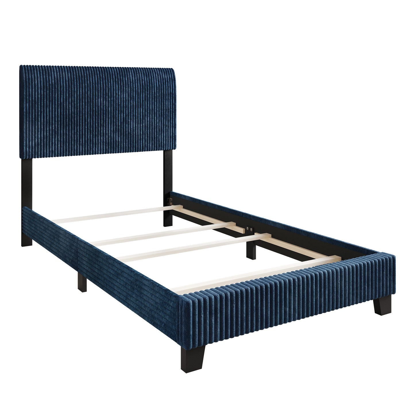Pravesh and Chic Velvet Upholstered Bed