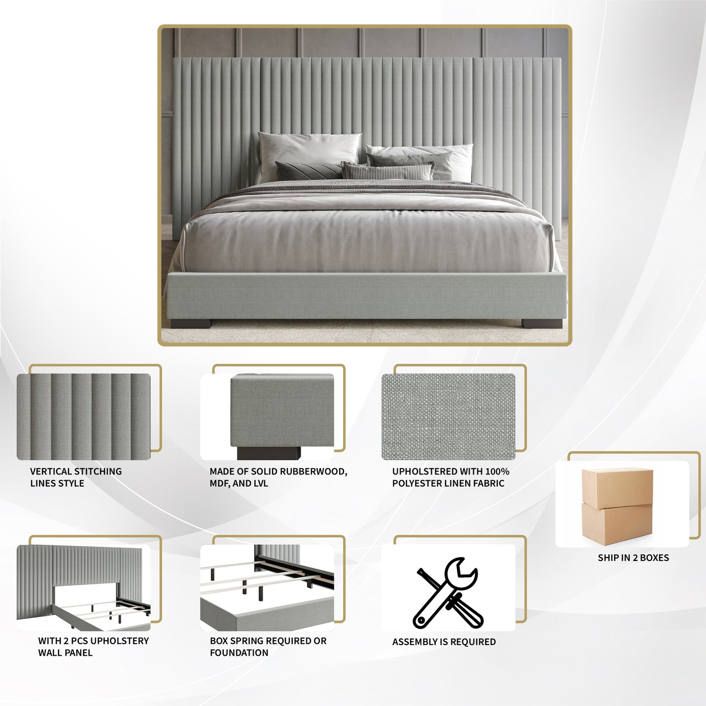 Torrin Luxury Wall Panel Bed