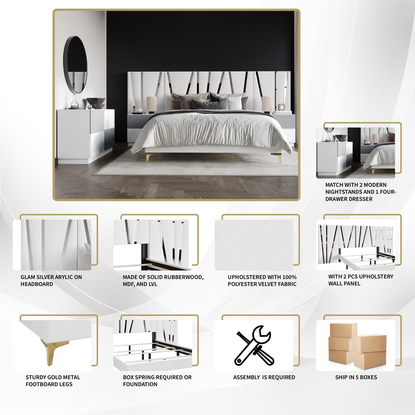 Zoelys Luxury Wall Panel Bed