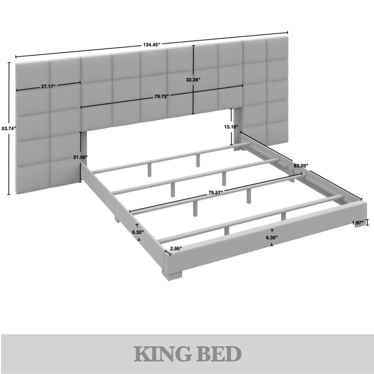 Caryll Mid-Century Modern Wall Panel Bed