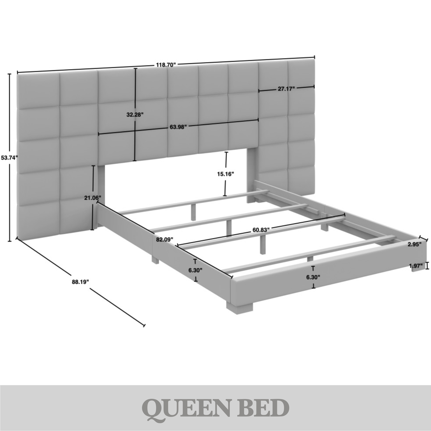 Caryll Mid-Century Modern Wall Panel Bed