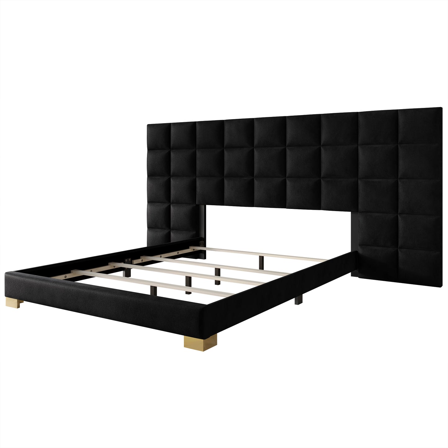 Caryll Mid-Century Modern Wall Panel Bed