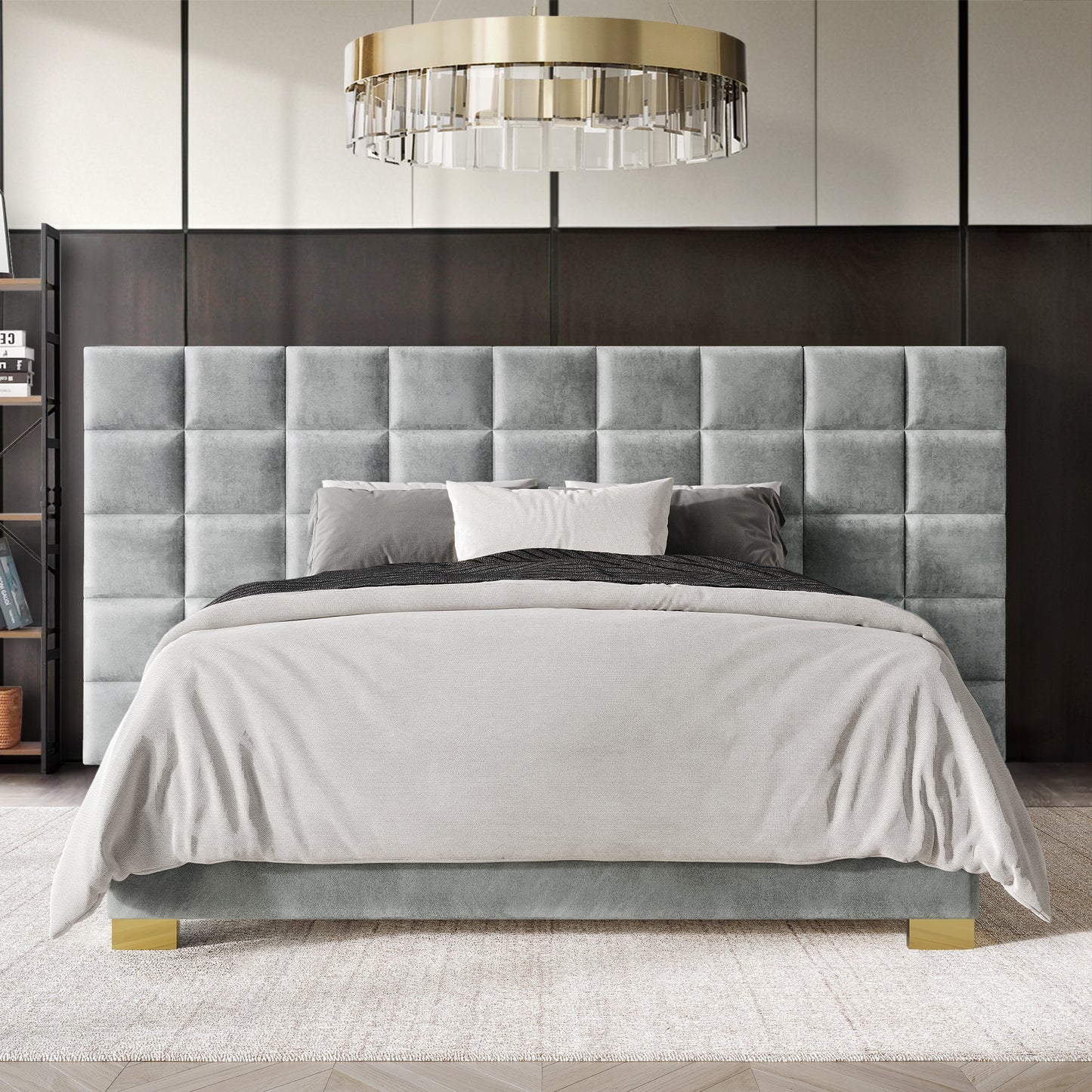 Caryll Mid-Century Modern Wall Panel Bed
