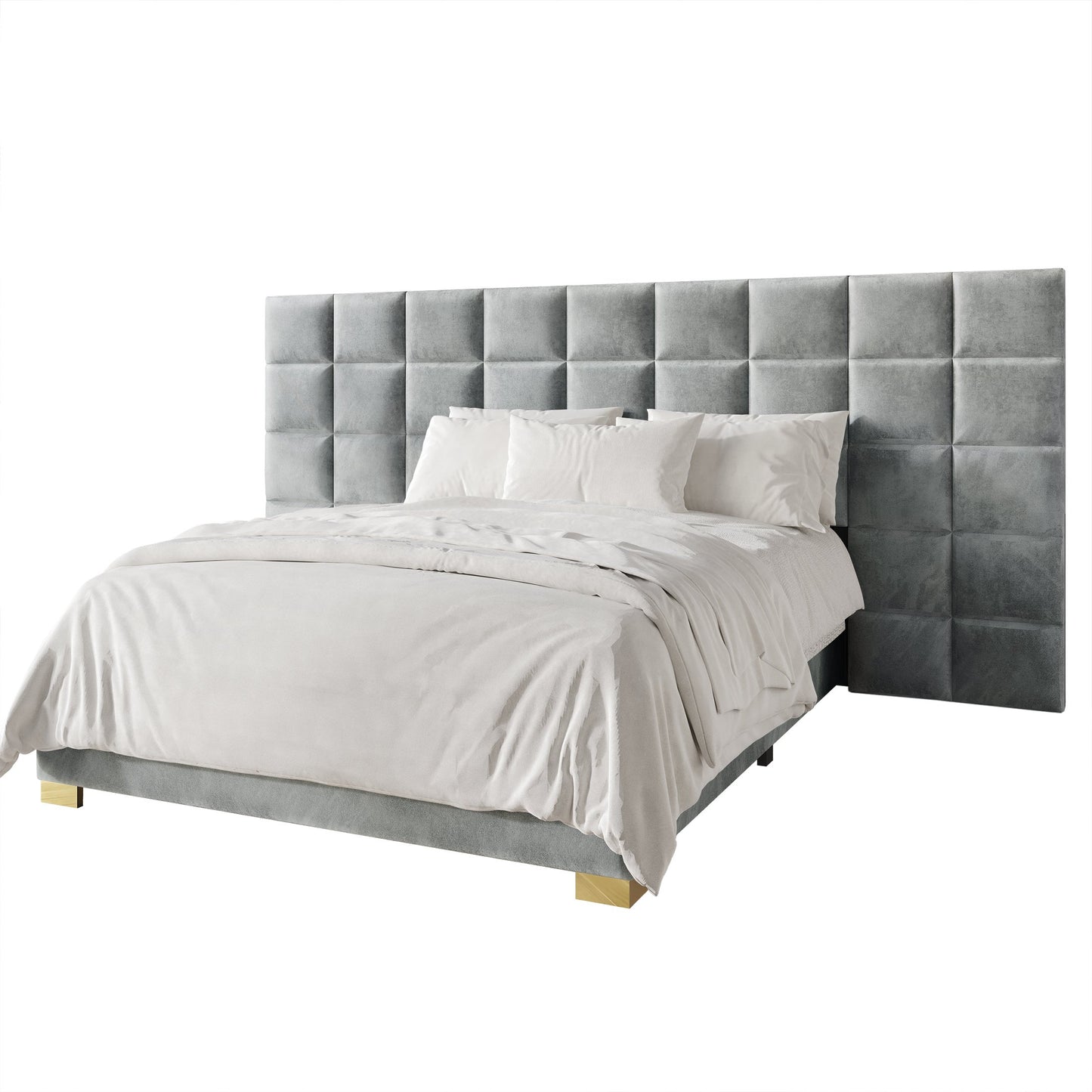 Caryll Mid-Century Modern Wall Panel Bed