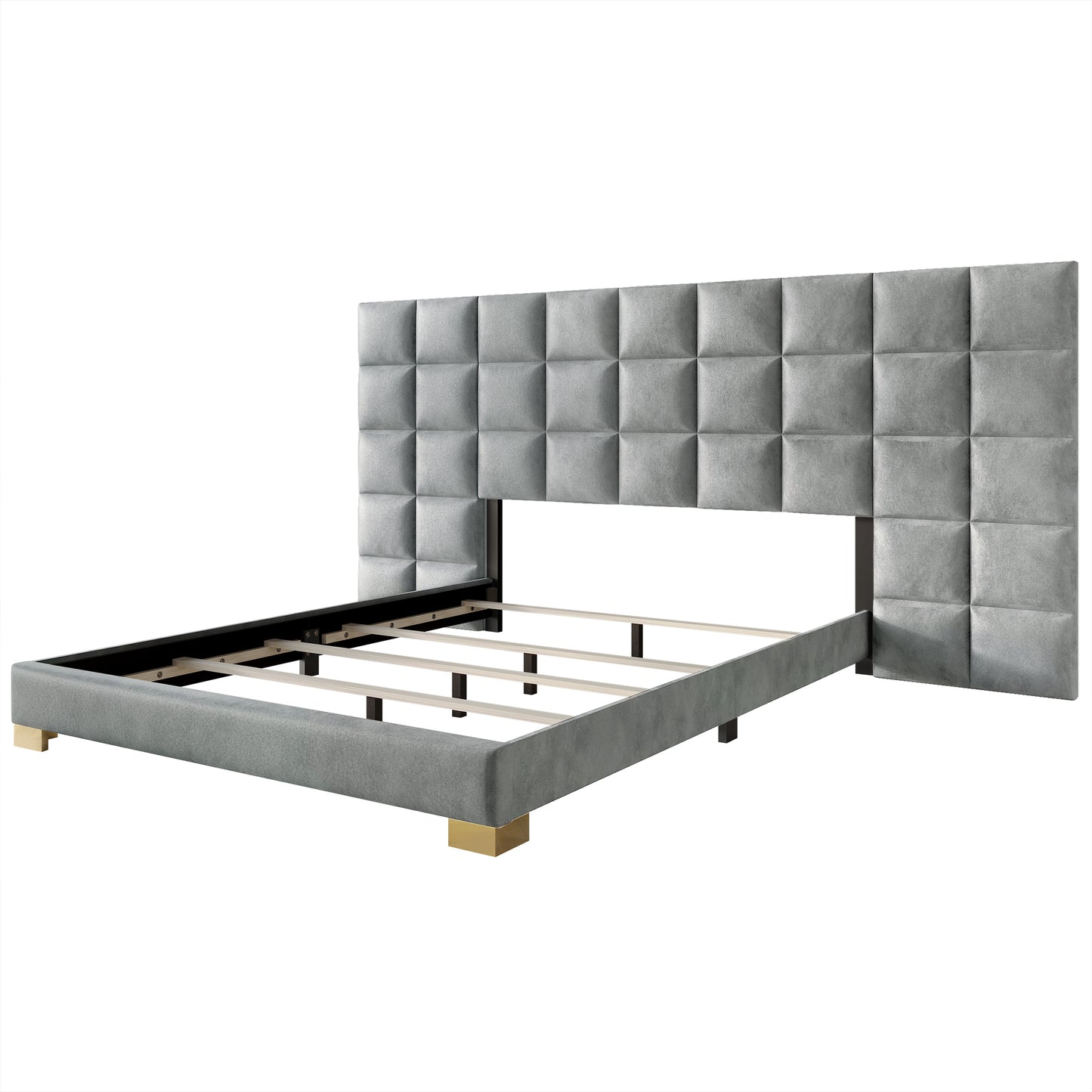 Caryll Mid-Century Modern Wall Panel Bed