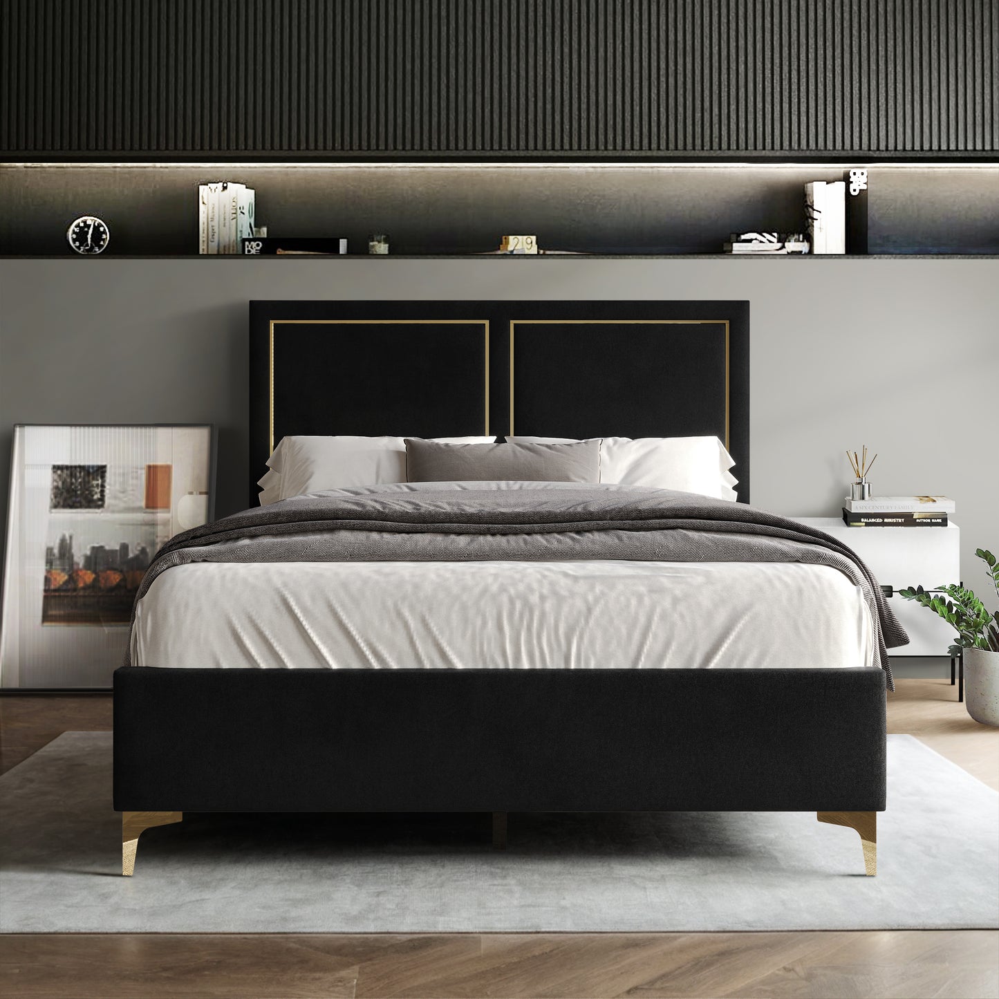 Jerell Upholstered Velvet Bed