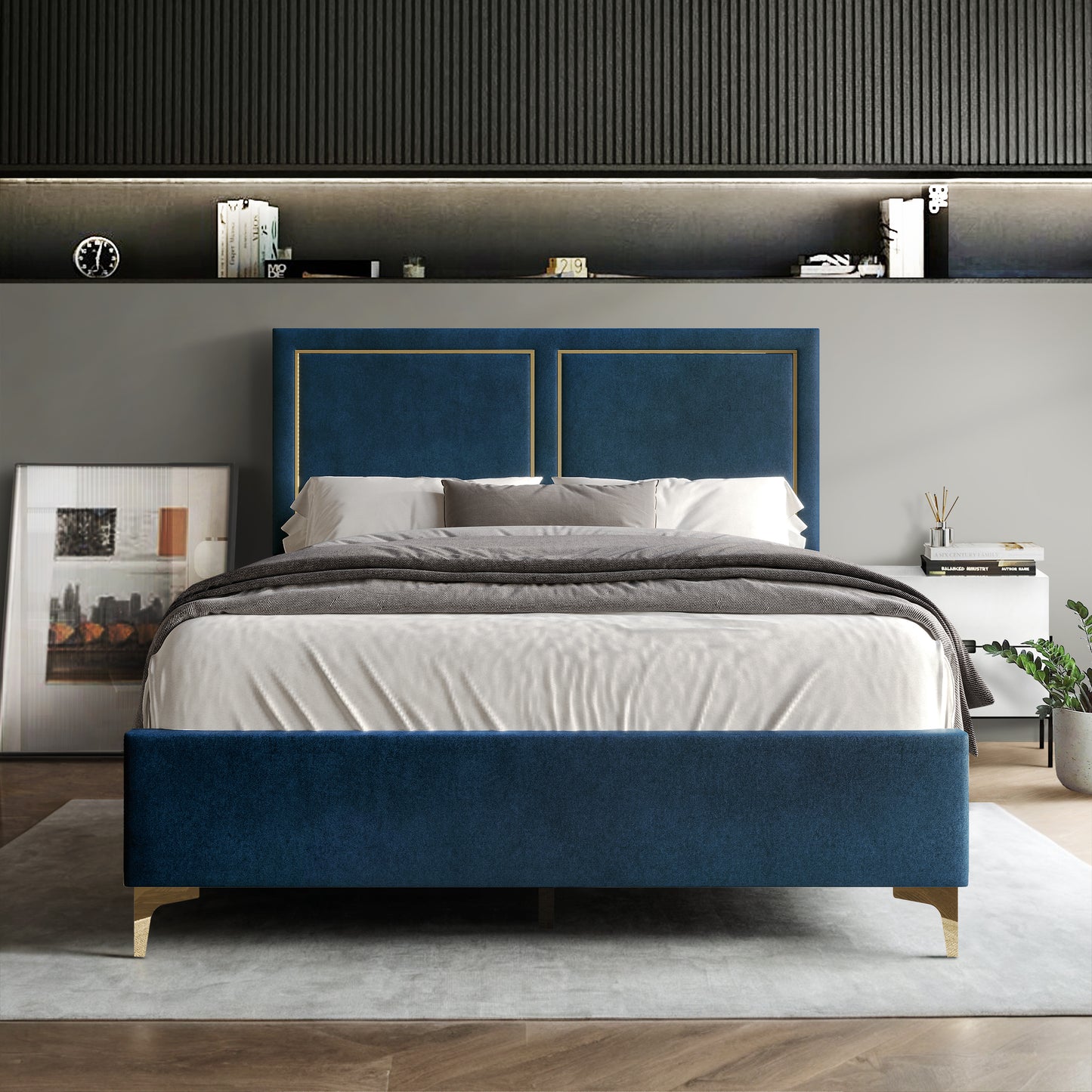 Jerell Upholstered Velvet Bed