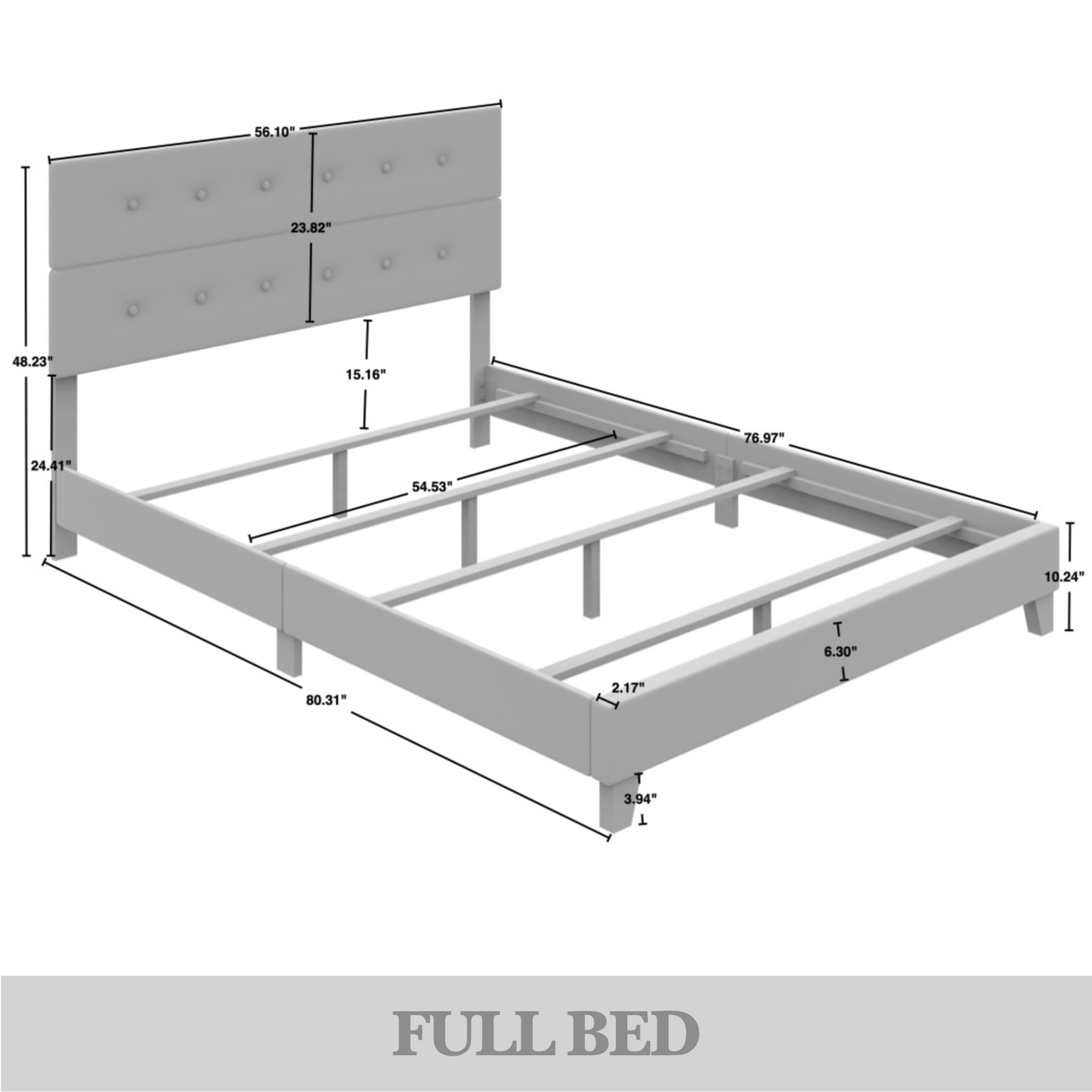 Sherlyne Button Tufted Upholstered Linen Bed