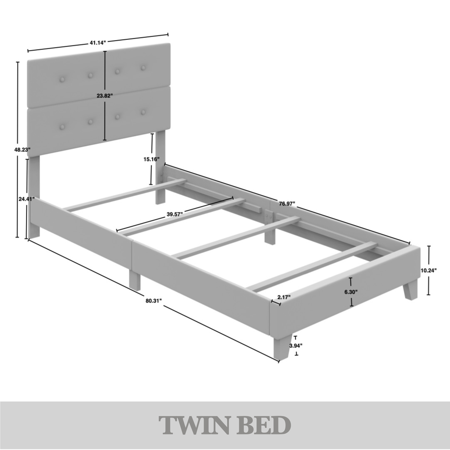 Sherlyne Button Tufted Upholstered Linen Bed