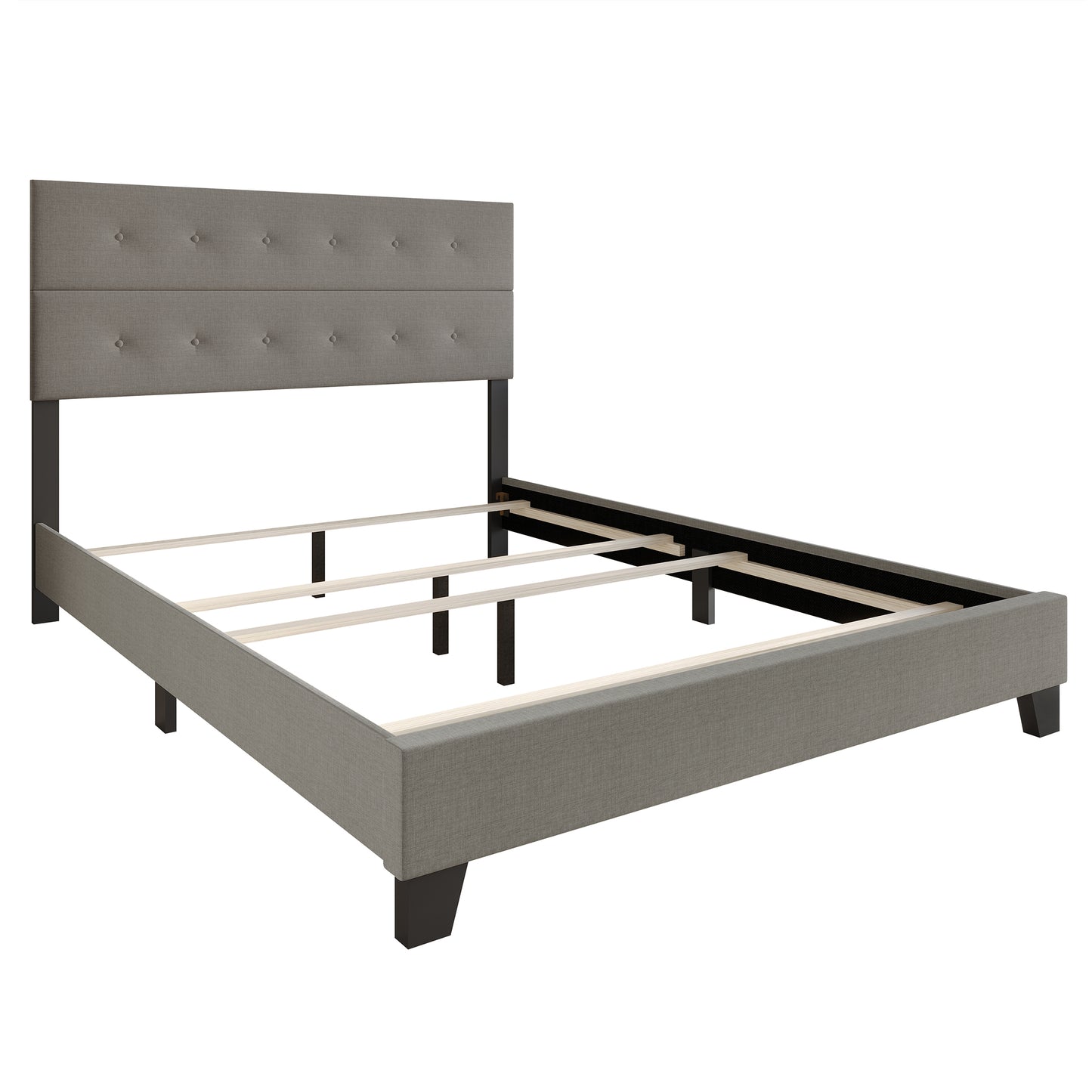 Sherlyne Button Tufted Upholstered Linen Bed