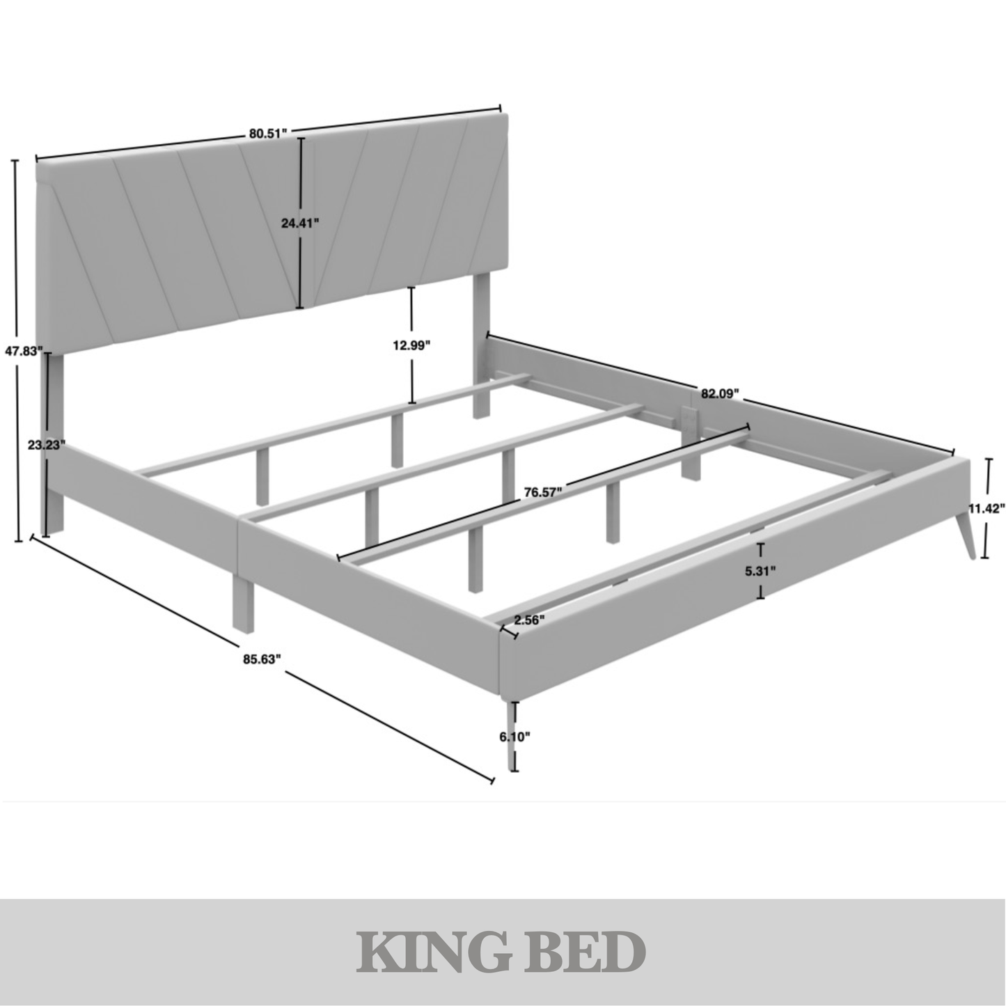 Lakeysa 4 Piece Contemporary Bedroom Set