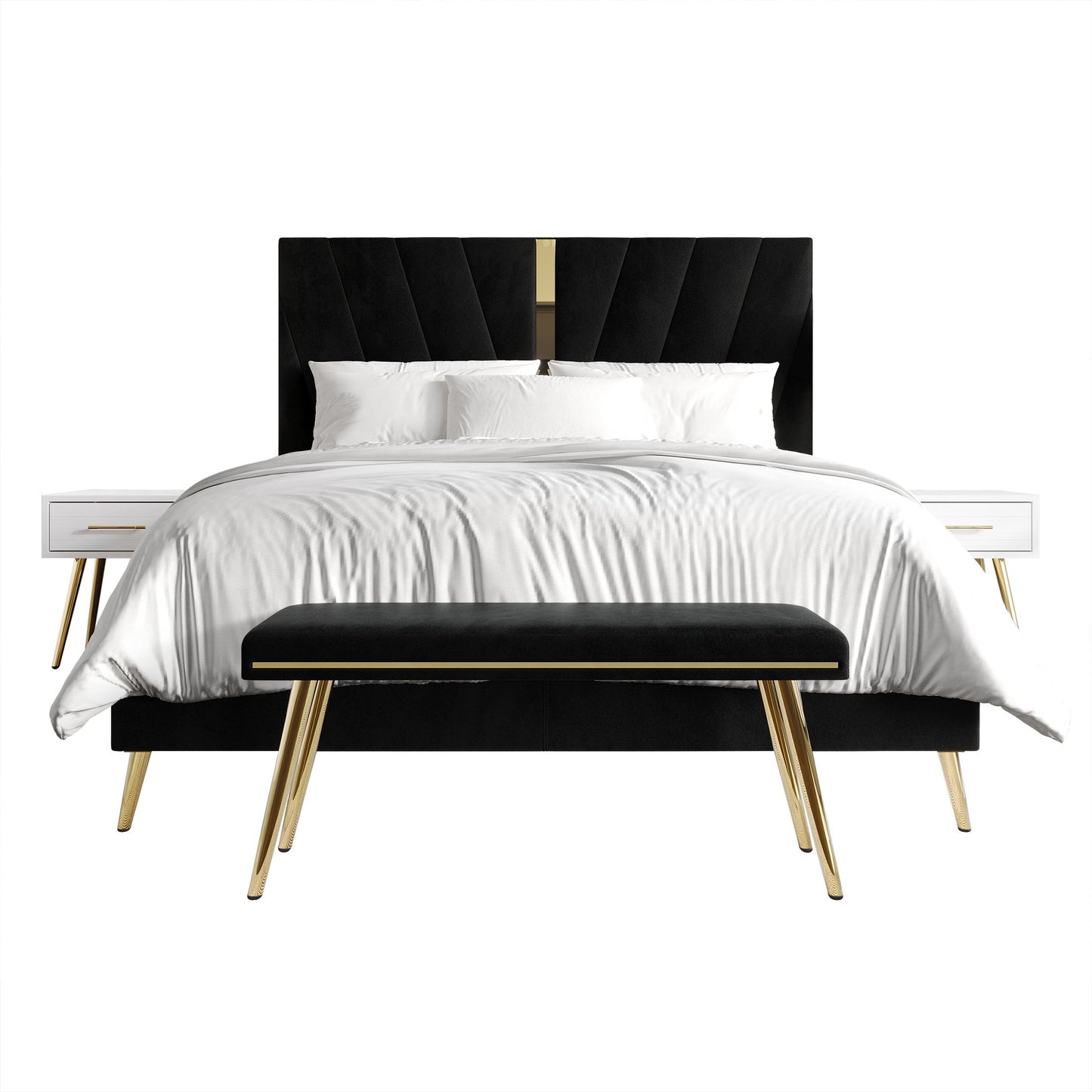 Lakeysa 4 Piece Contemporary Bedroom Set